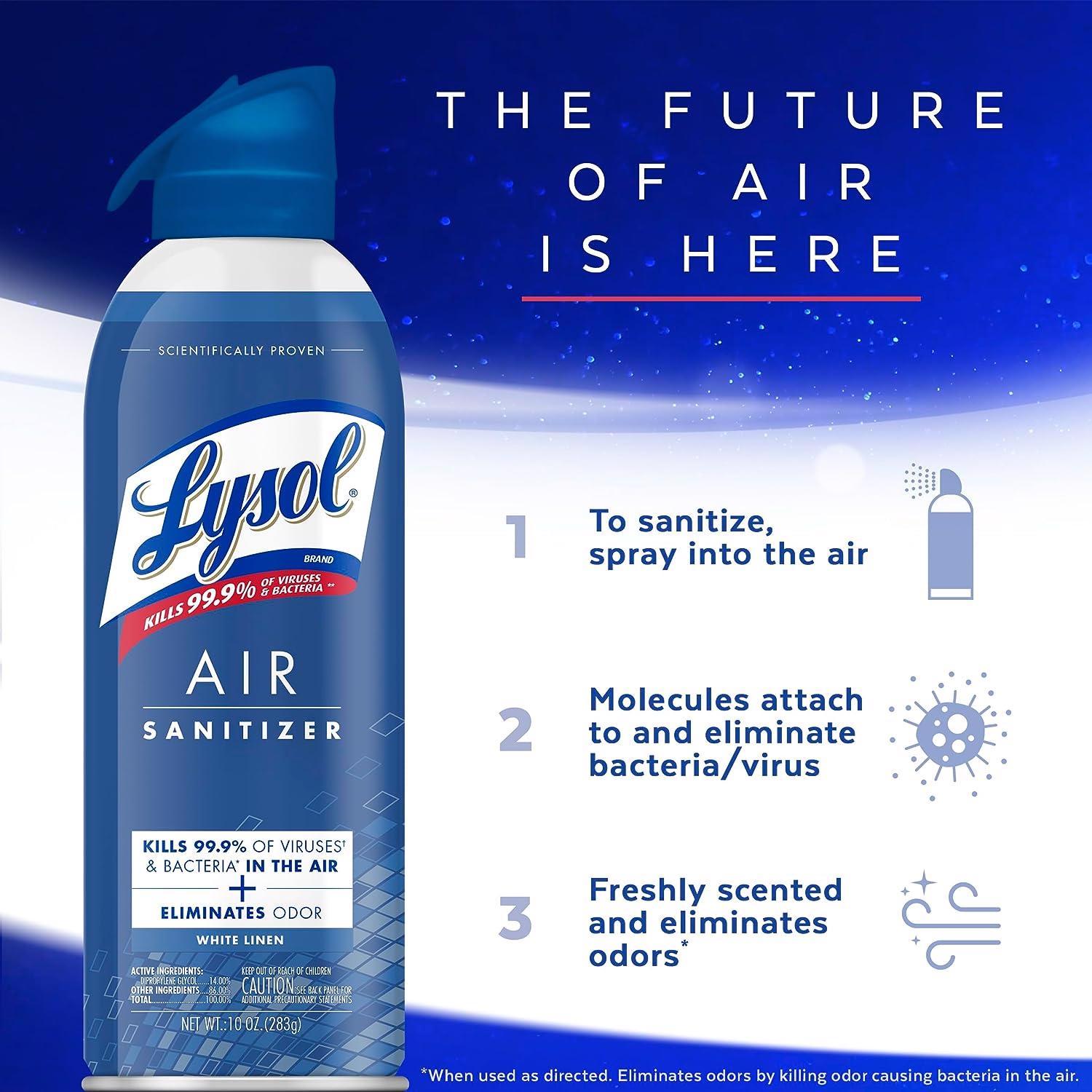 Lysol White Linen Scent Air Sanitizer 10 oz 1 pk