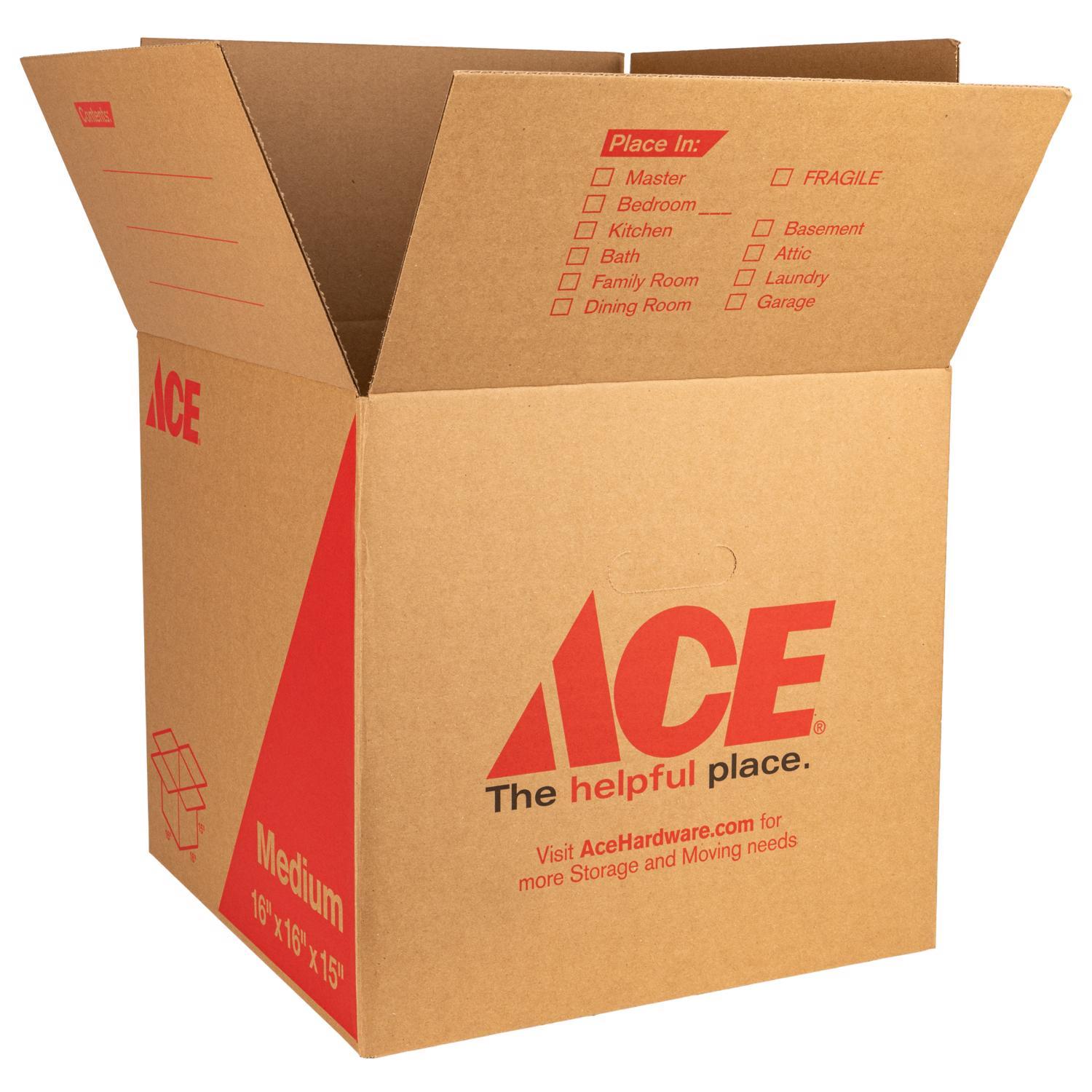 Ace 15 in. H X 16 in. W X 16 in. L Cardboard Corrgugated Box 1 pk