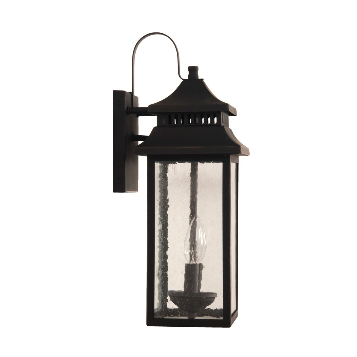 Craftmade Crossbend 2 Light Medium Outdoor Wall Lantern in Dark Bronze Gilded