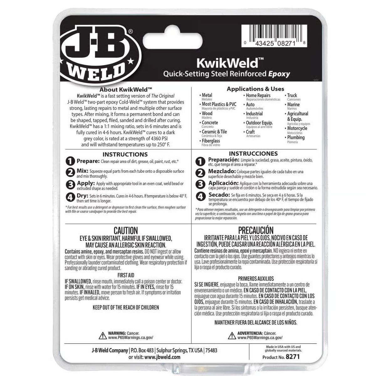 J-B Weld KwikWeld High Strength Automotive Adhesive Paste 10 oz.