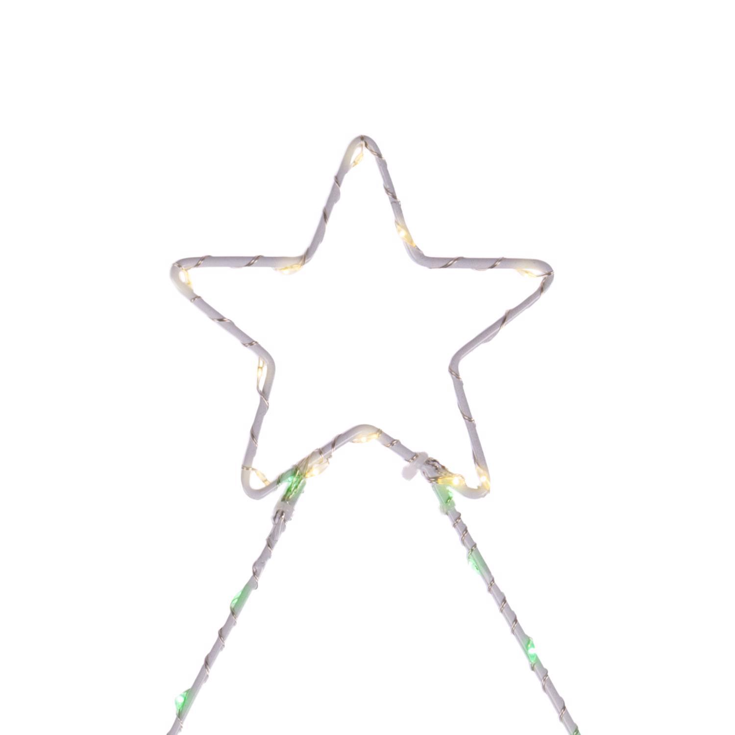 Celebrations LED Multi Christmas Tree Silhouette 17 in. Hanging Decor