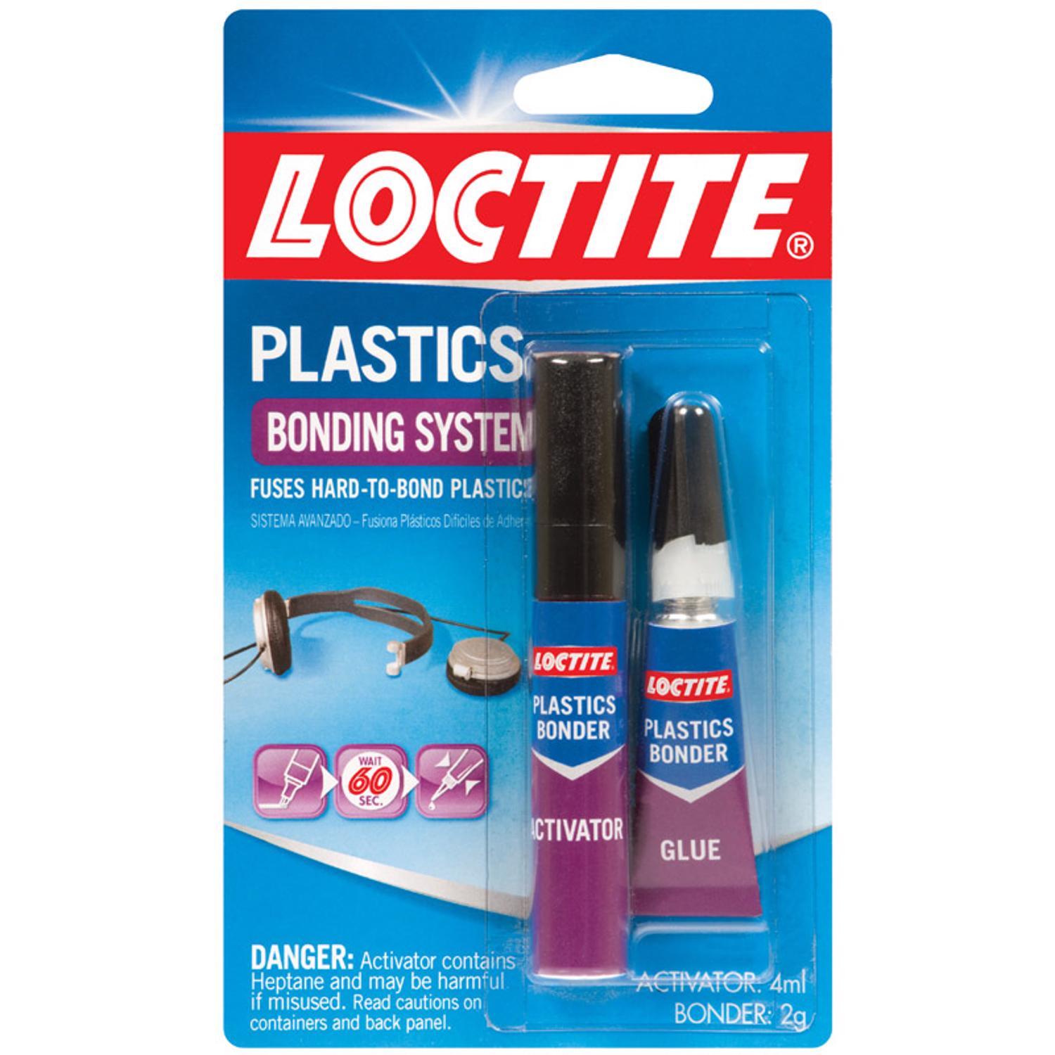 Loctite Plastic Bonding System High Strength Cyanoacrylate Clear Plastic Bonder 4 gm