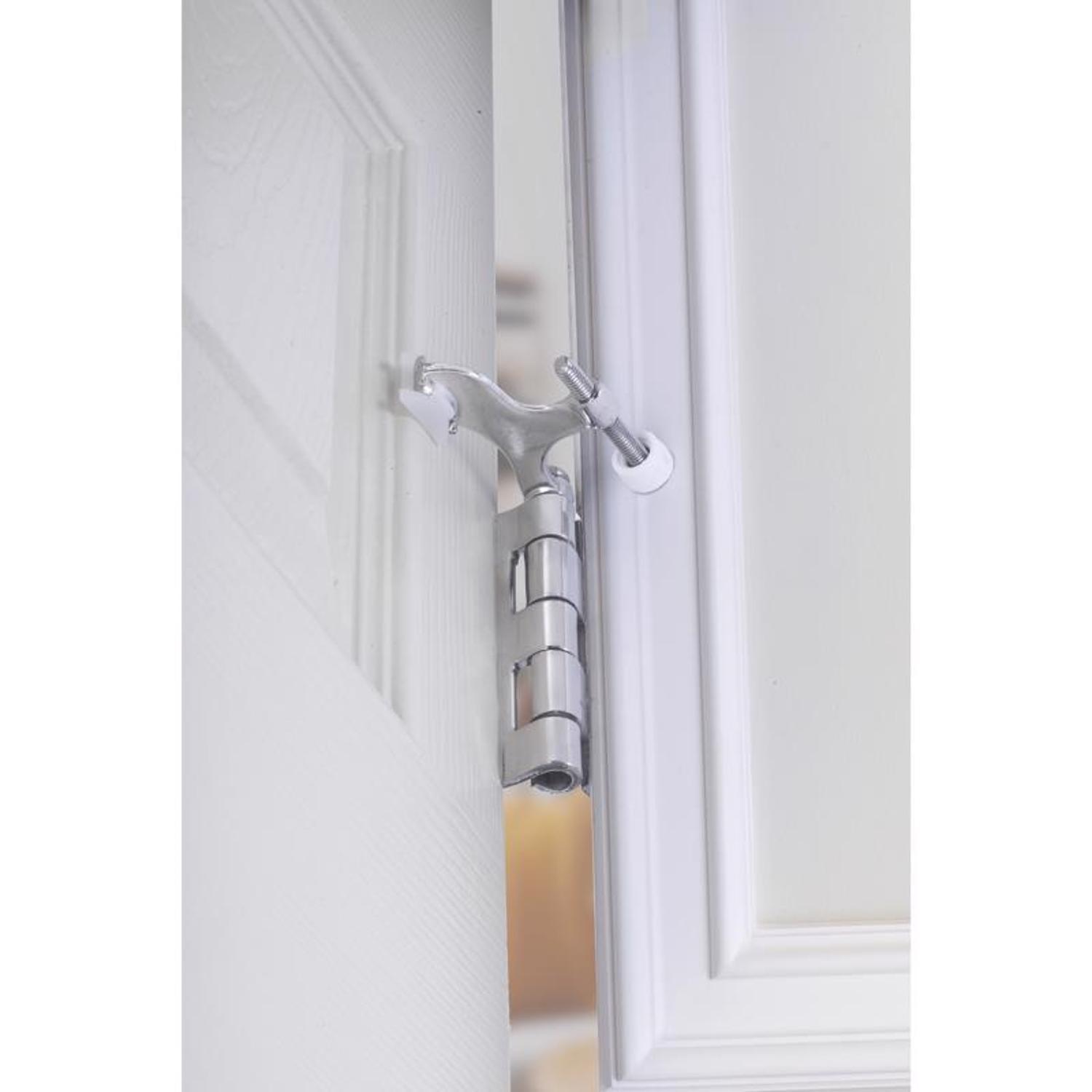 Ace Metal Chrome Silver Hinge Pin Door Stop Mounts to door 0 in.