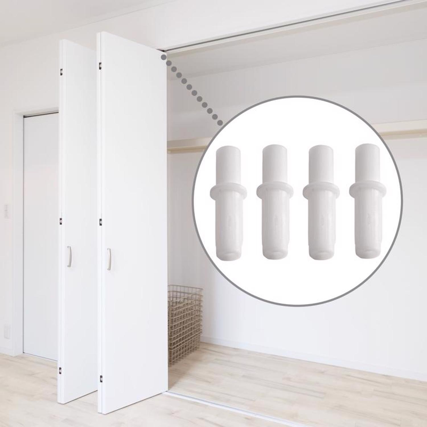 Ace White Nylon Bi-fold Door Pivot 4 pc