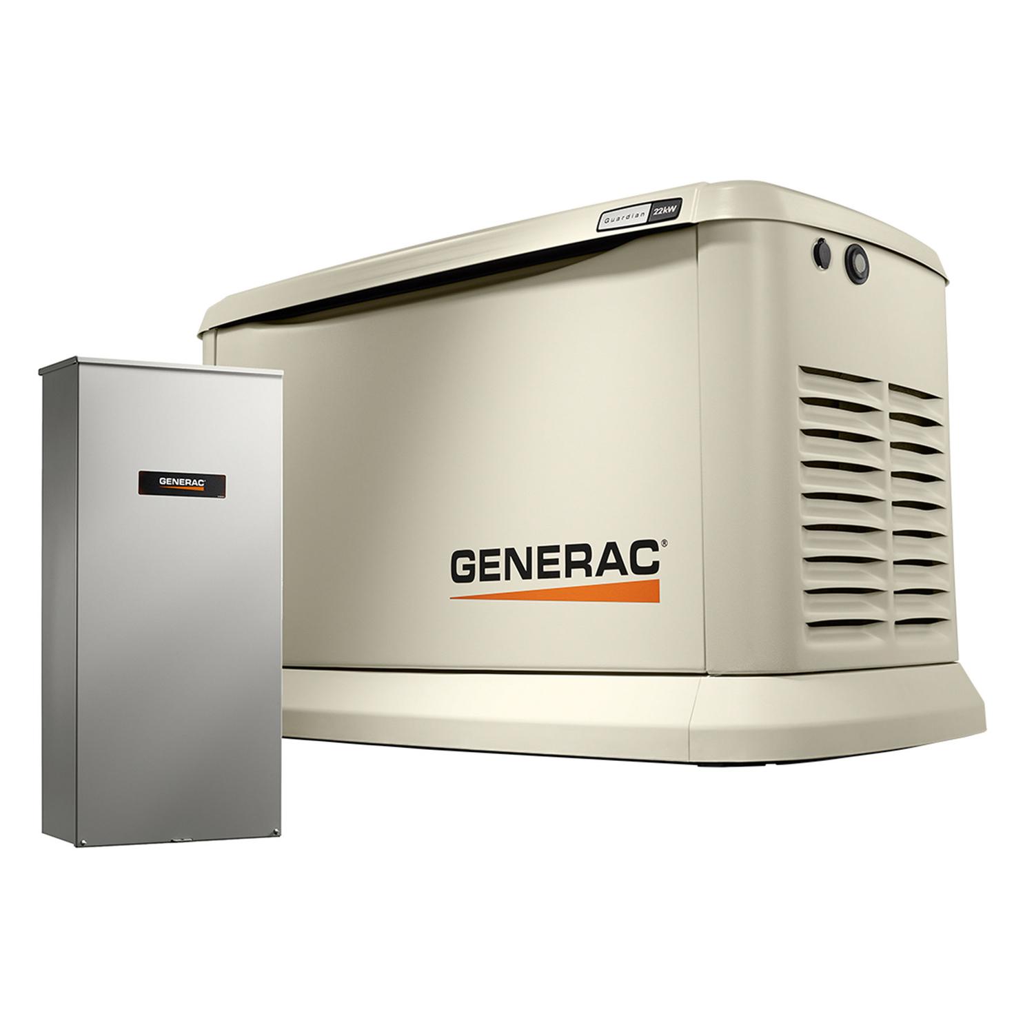 Generac Guardian 22kW 240v Natural Gas or Propane Home Standby Generator with wifi capabilities