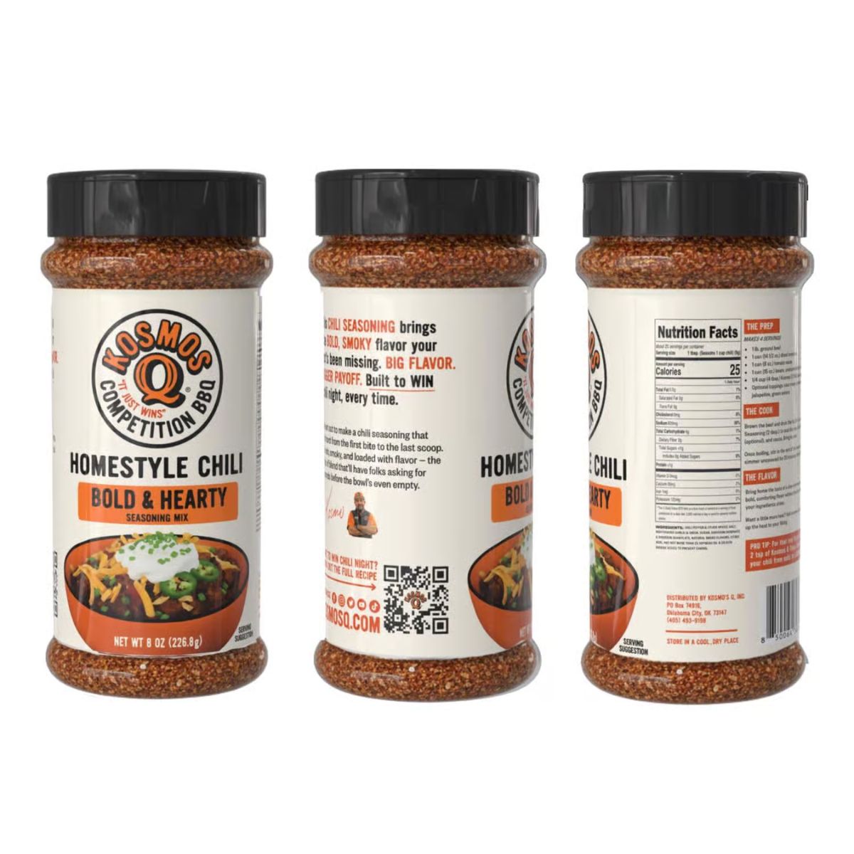 Kosmos Q Homestyle Chili Seasoning 8 oz.