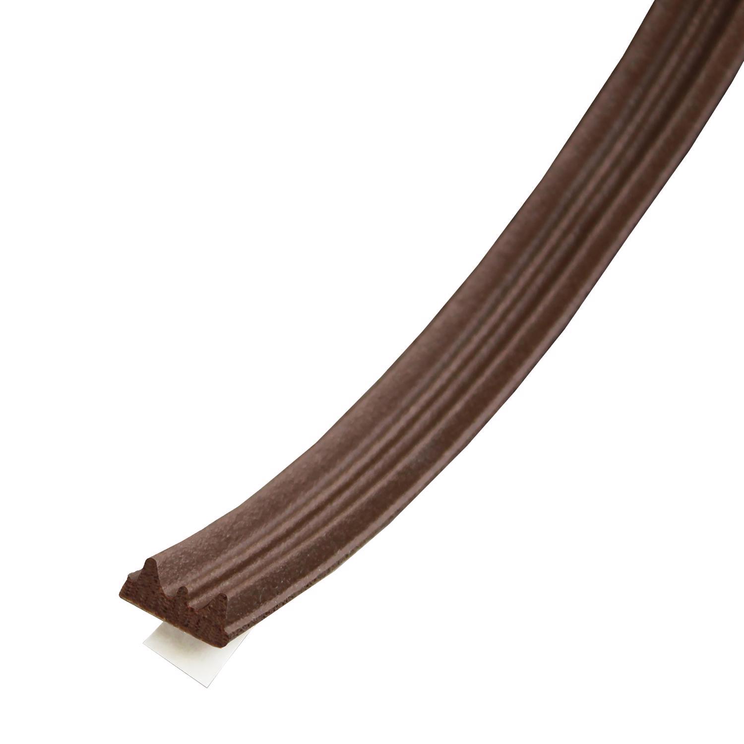 M-D Building Products Brown EPDM Rubber Foam Weather Stripping Tape For Doors and Windows 204 in. L