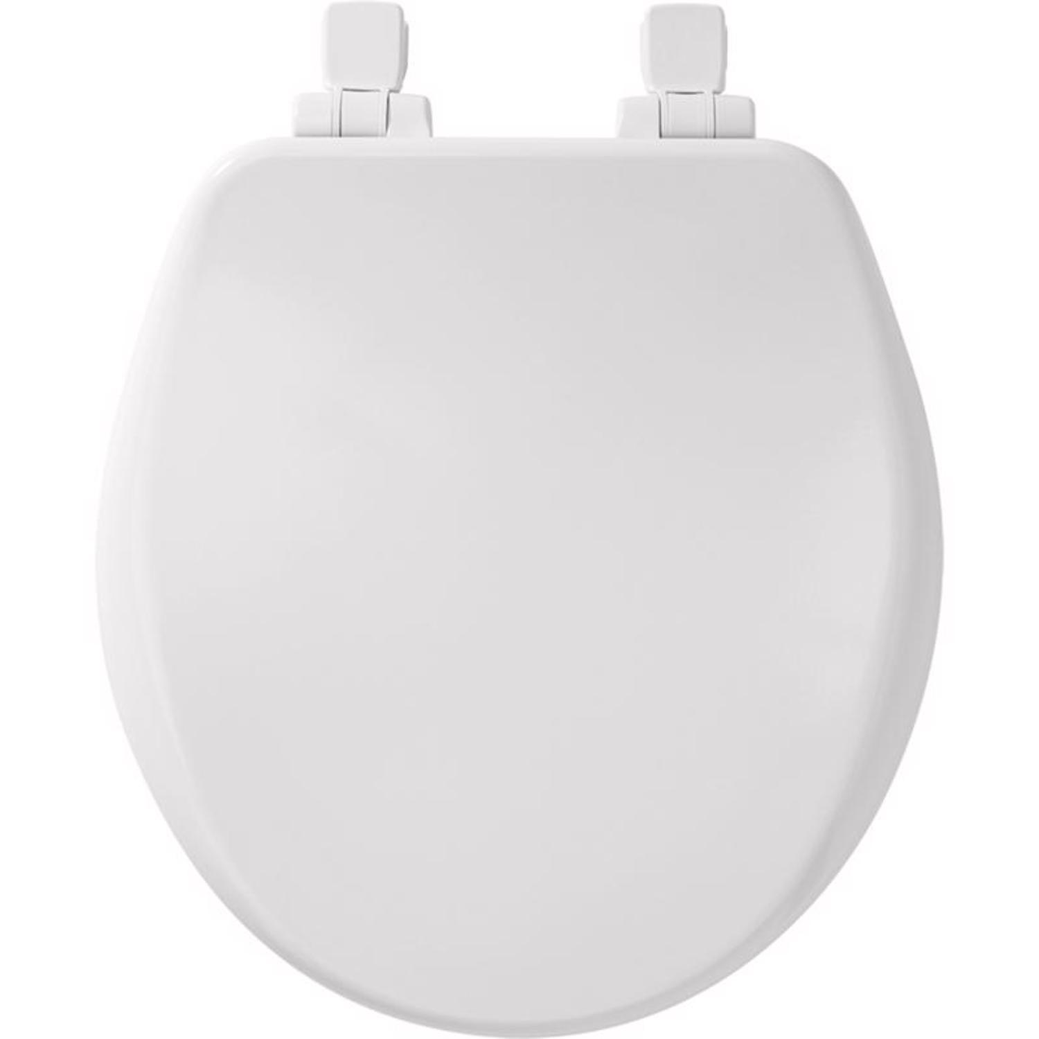 Mayfair by Bemis Alesio Slow Close Round White Enameled Wood Toilet Seat