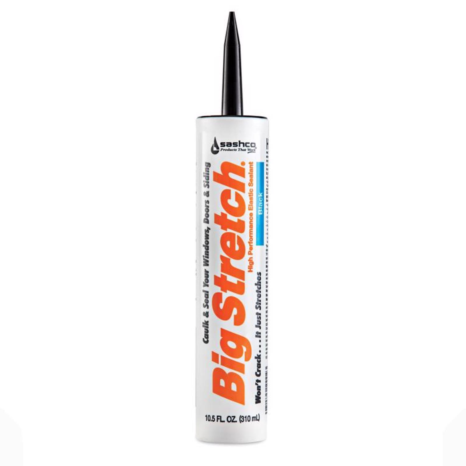 Sashco Big Stretch Black Elastomeric Acrylic Latex Door/Siding/ Window Caulk Sealant 10.5 oz.