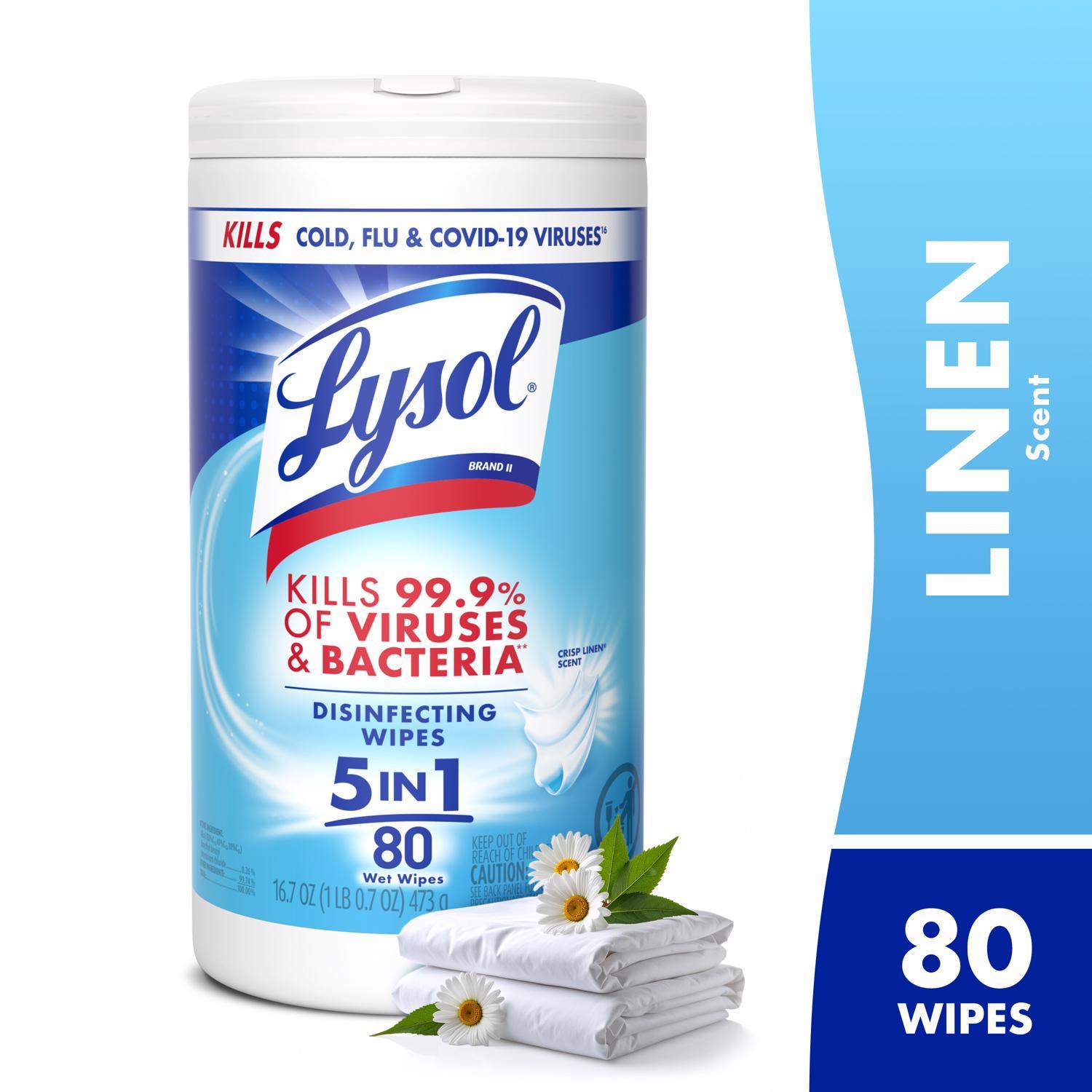 Lysol Fiber Weave Disinfecting Wipes 80 pk
