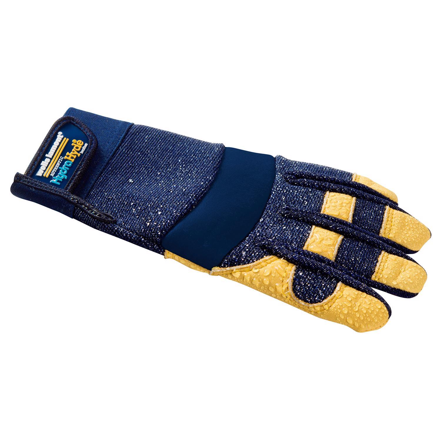 Wells Lamont HydraHyde Men's Water Resistant Work Gloves Blue/Yellow XL 1 pair