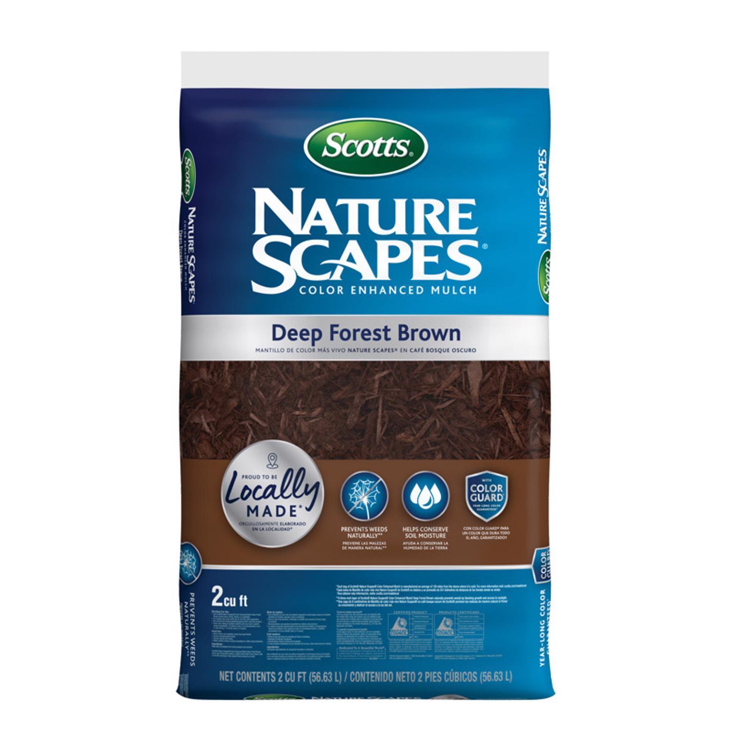 Scotts  Nature Scapes 2 cu. ft. Deep Forest Brown Bark Color Enhanced Mulch