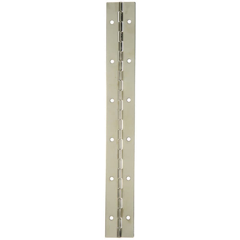 Ace 1-1/2 in. W X 12 in. L Nickel Metal Continuous Hinge 1 pk