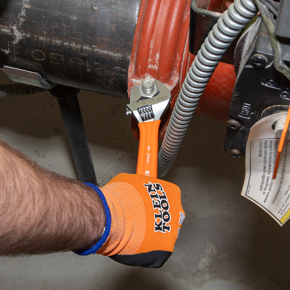 Klein Extra-Capacity Adjustable Wrench, 8-in.
