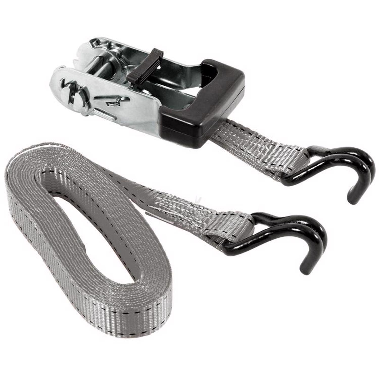 Keeper 1 in. W X 12 ft. L Gray Ratchet Tie Down Strap 1000 lb 4 pk