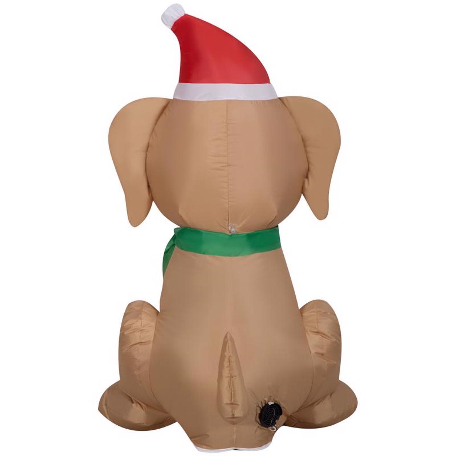 Gemmy Airblown Christmas Inflatable Golden Retriever 42 in. Inflatable