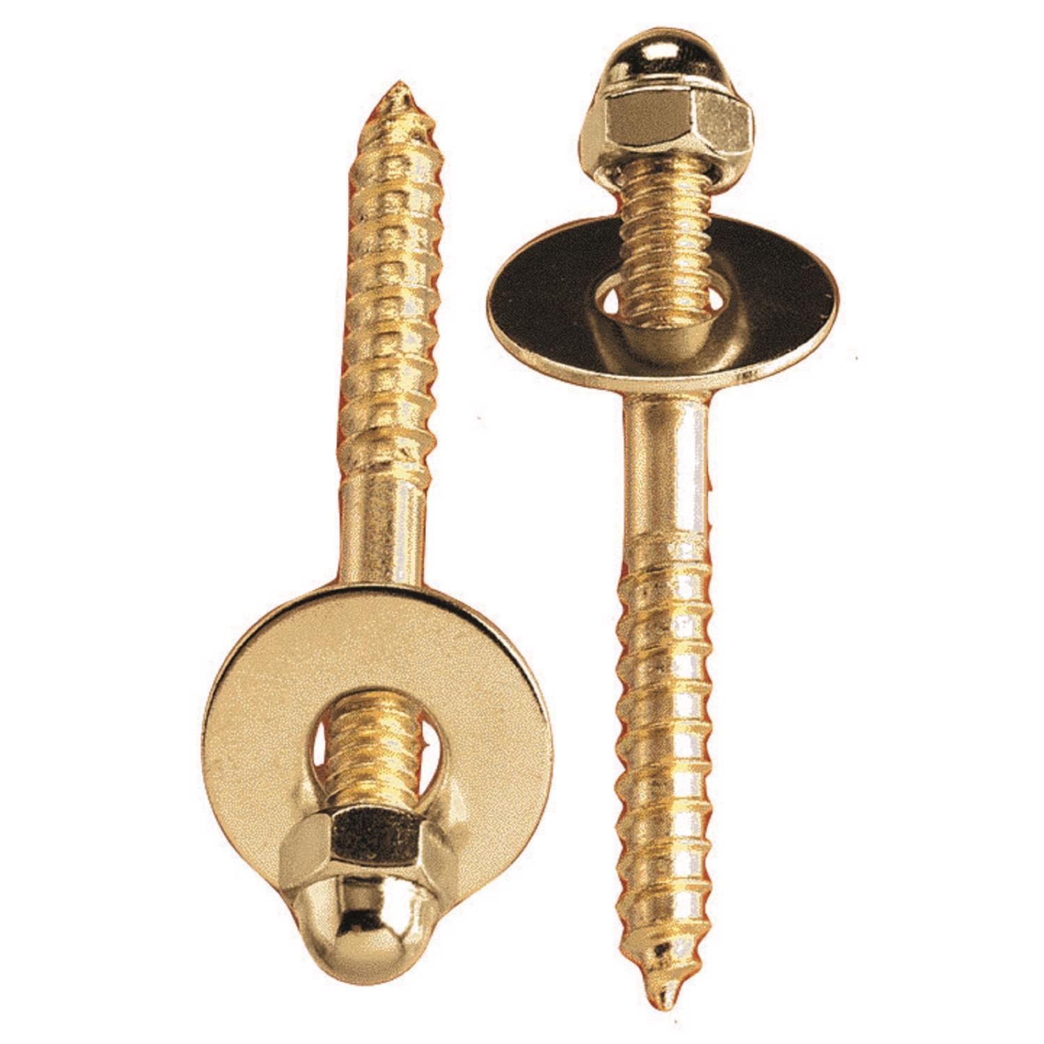 Ace Toilet Screw Set Brass