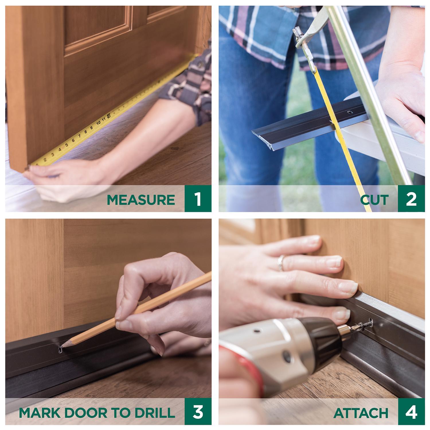 M-D Building Products Black Aluminum/Vinyl Sweep For Doors 36 in. L X 2.13 in.
