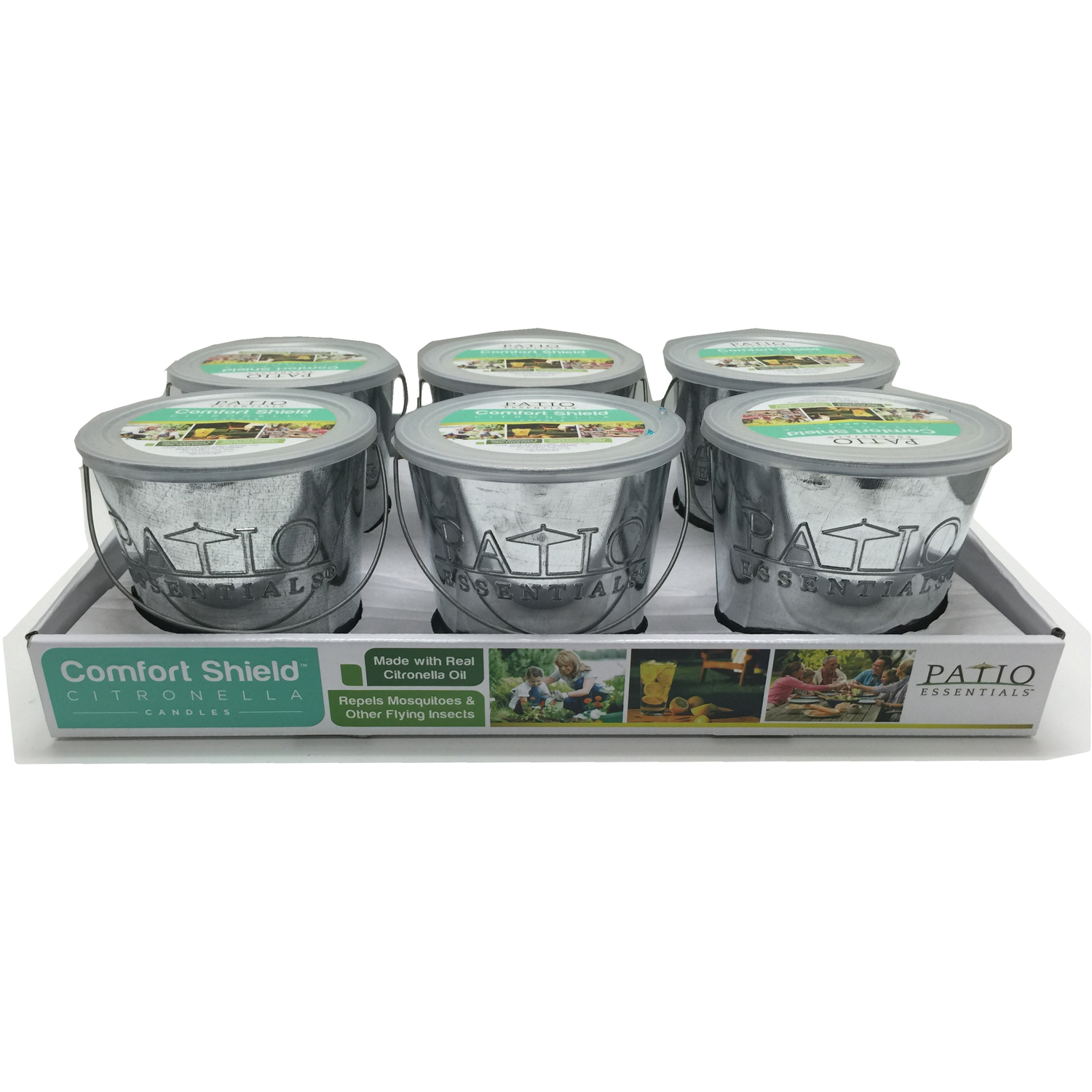 Patio Essentials Galvanized Citronella Candle For Mosquitoes/Other