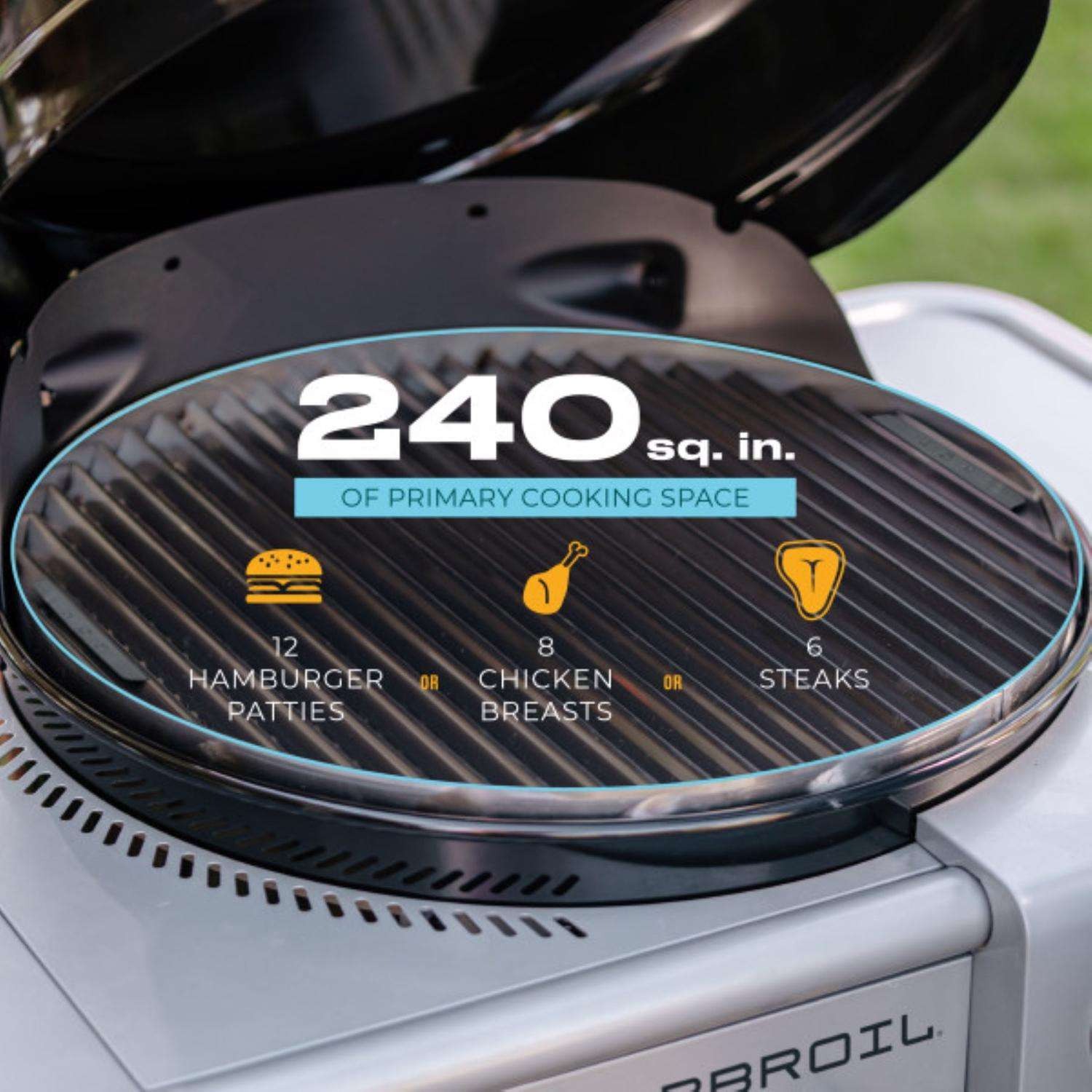 Char-Broil Bistro Pro 1 Burner Charcoal/Liquid Propane Grill Black/Silver