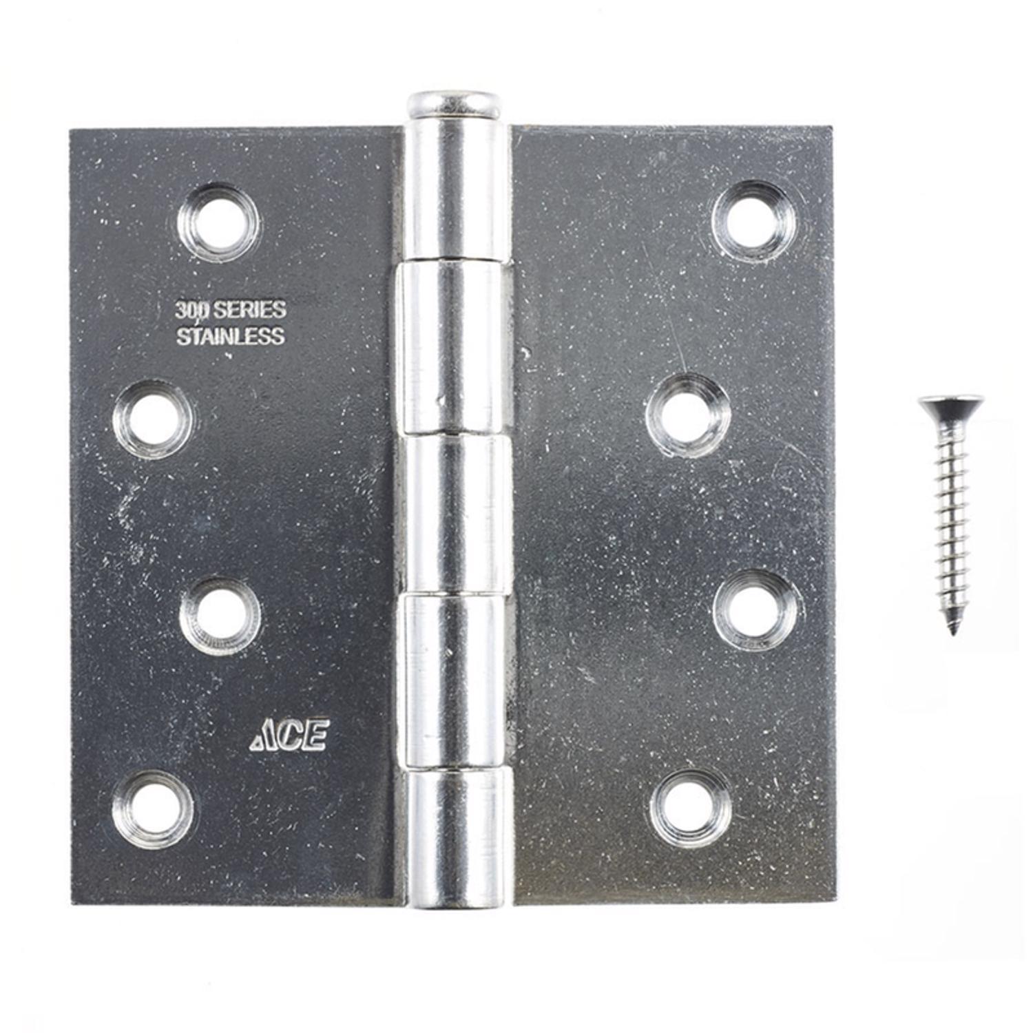 Ace 4 in. L Stainless Steel Door Hinge 1 pk