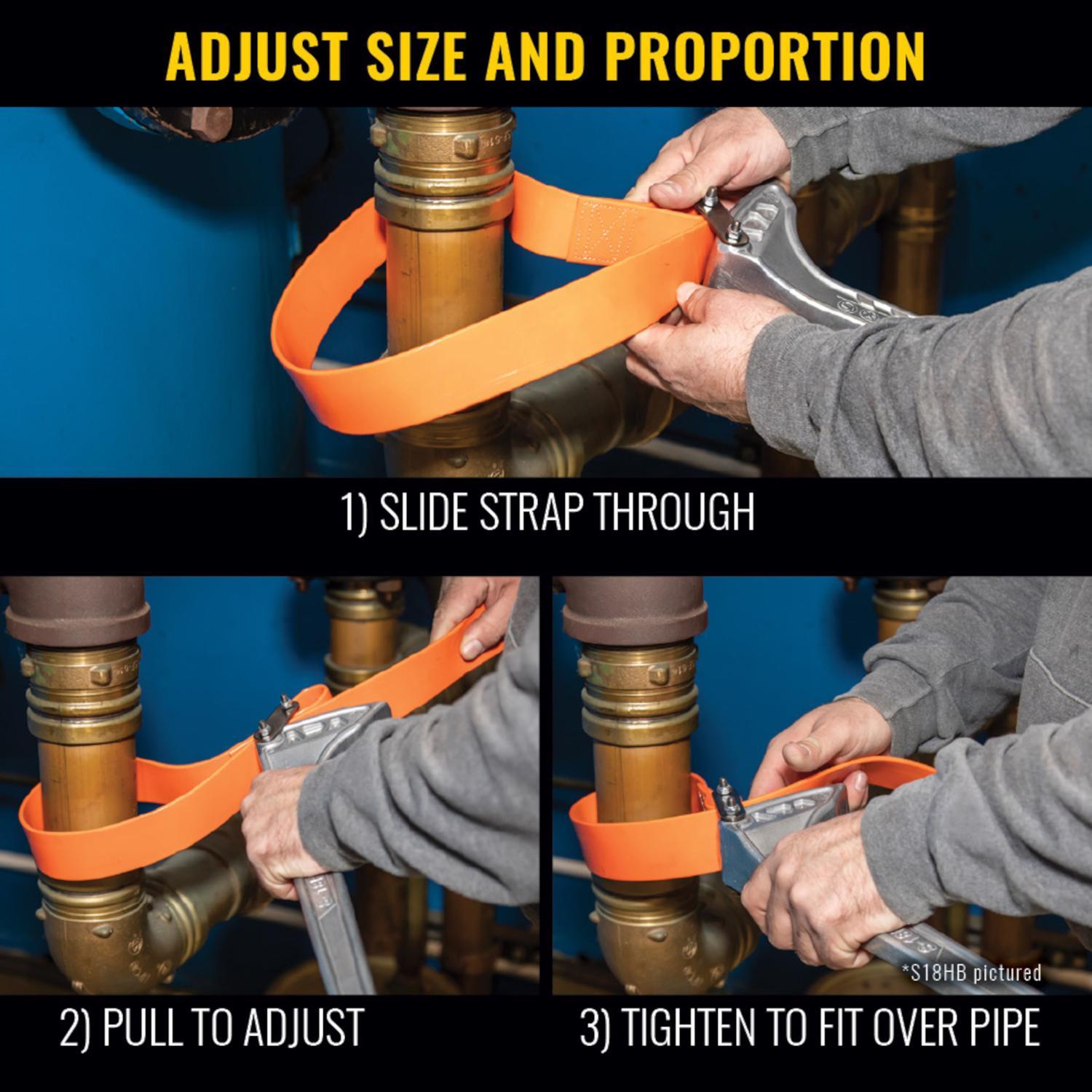 Klein Tools Grip-It Adjustable Strap Wrench 6 in. L 1 pc