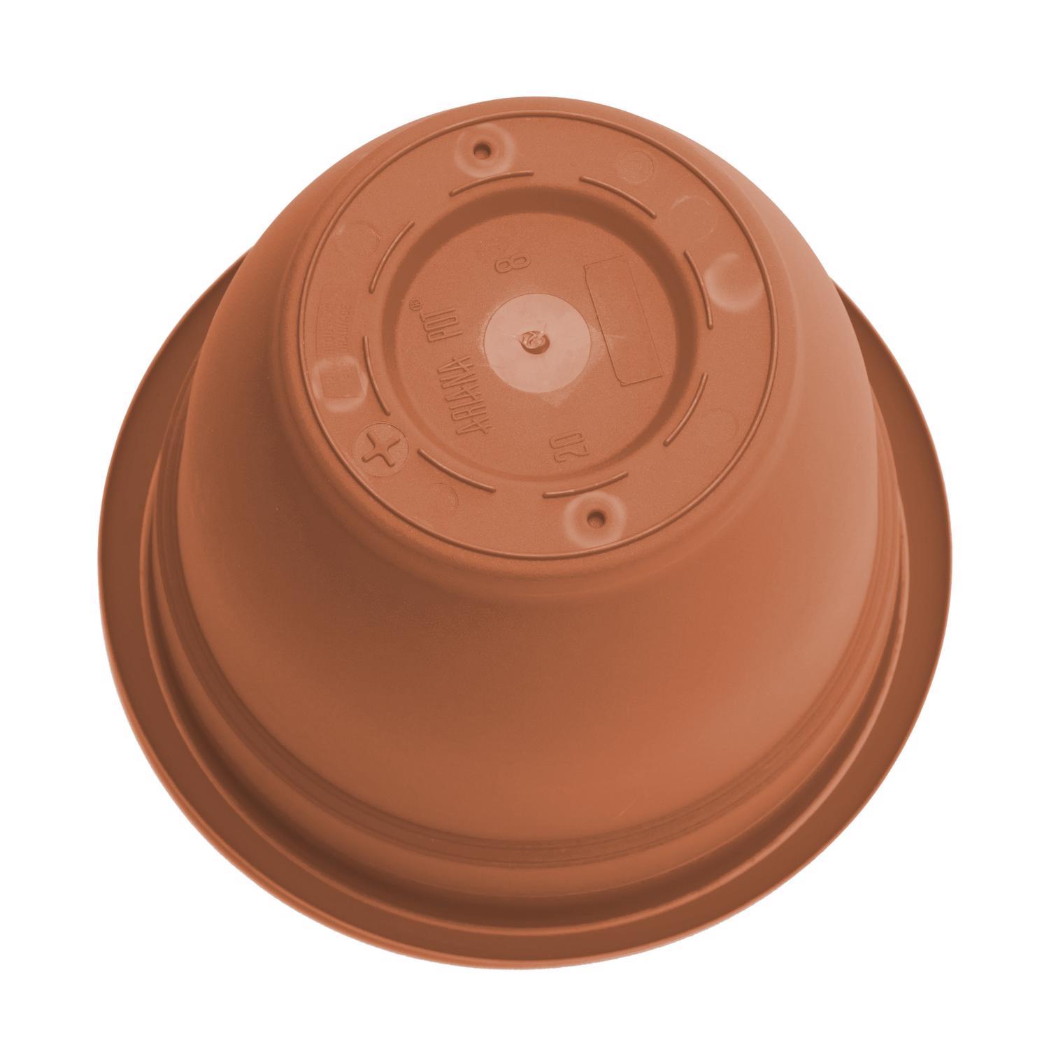 Bloem Ariana 13.75 in. H X 17.75 in. W X 17.75 in. D Plastic Traditional Planter Terracotta