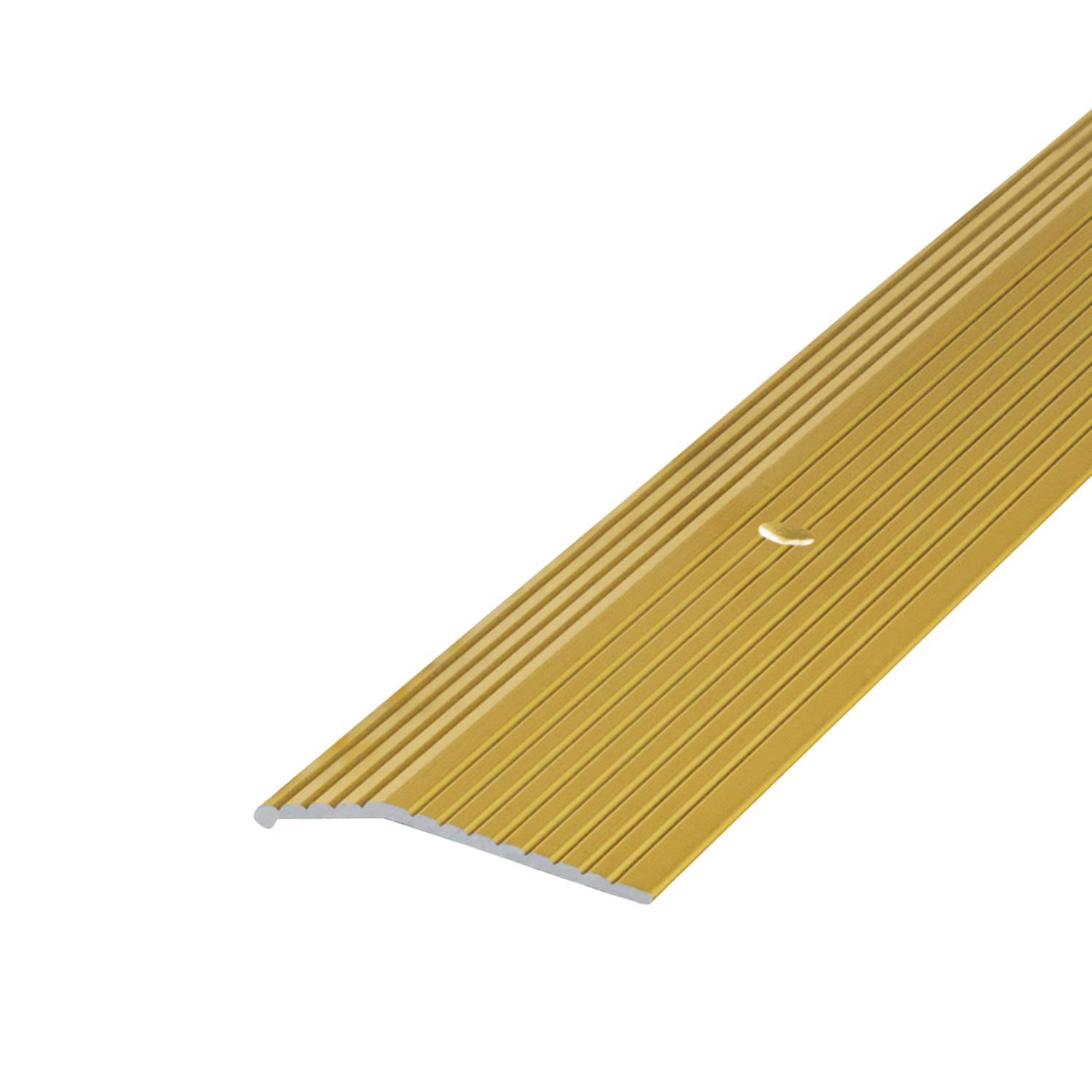 M-D Building Products 0.3 in. H X 1.38 in. W X 72 in. L Prefinished Satin Brass Aluminum Carpet Trim
