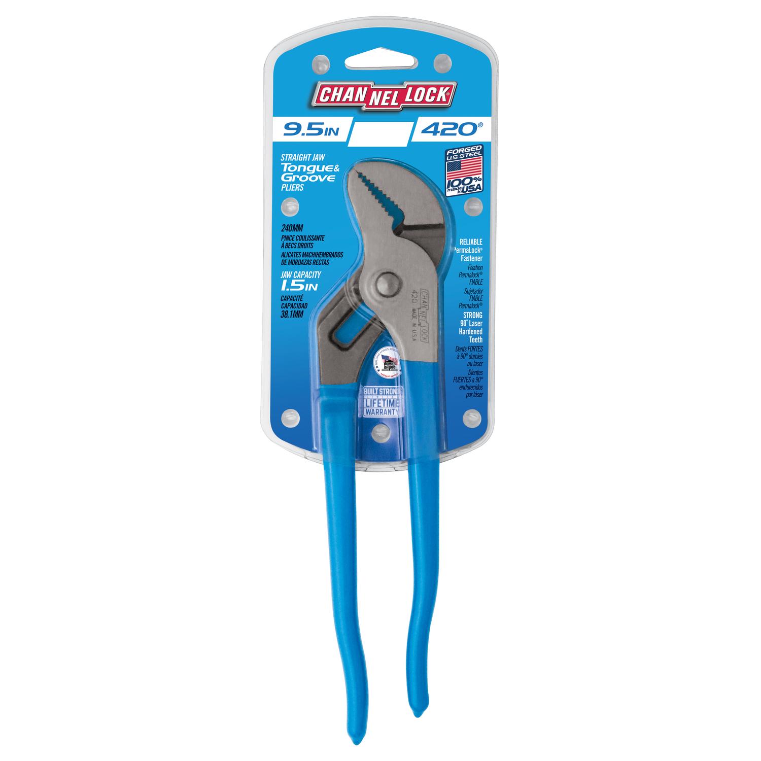 Channellock Permalock 9-1/2 in. Carbon Steel Tongue and Groove Pliers