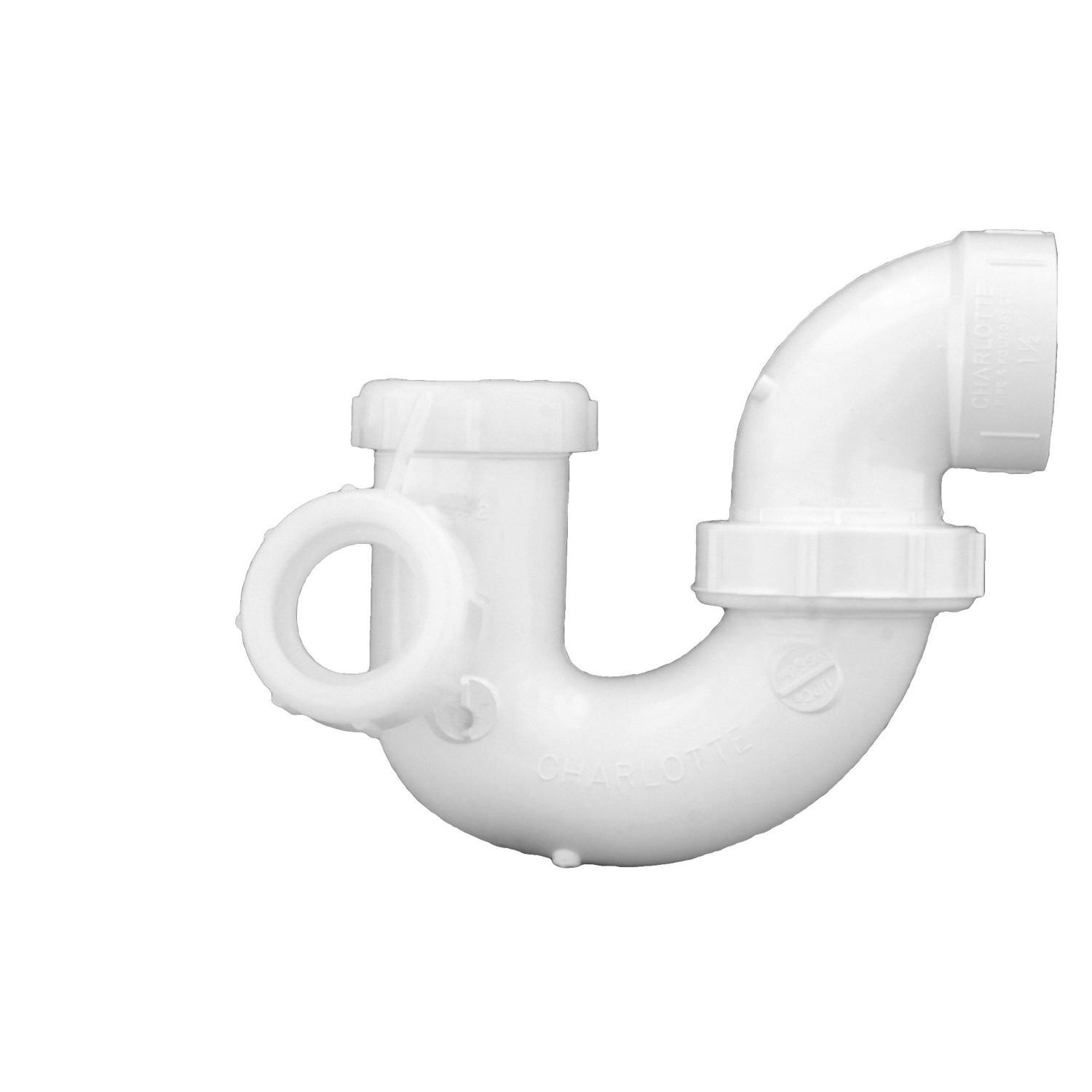 Charlotte Pipe Schedule 40 1-1/2 in. Hub X 1-1/2 in. D Slip PVC P-Trap with Union 1 pk