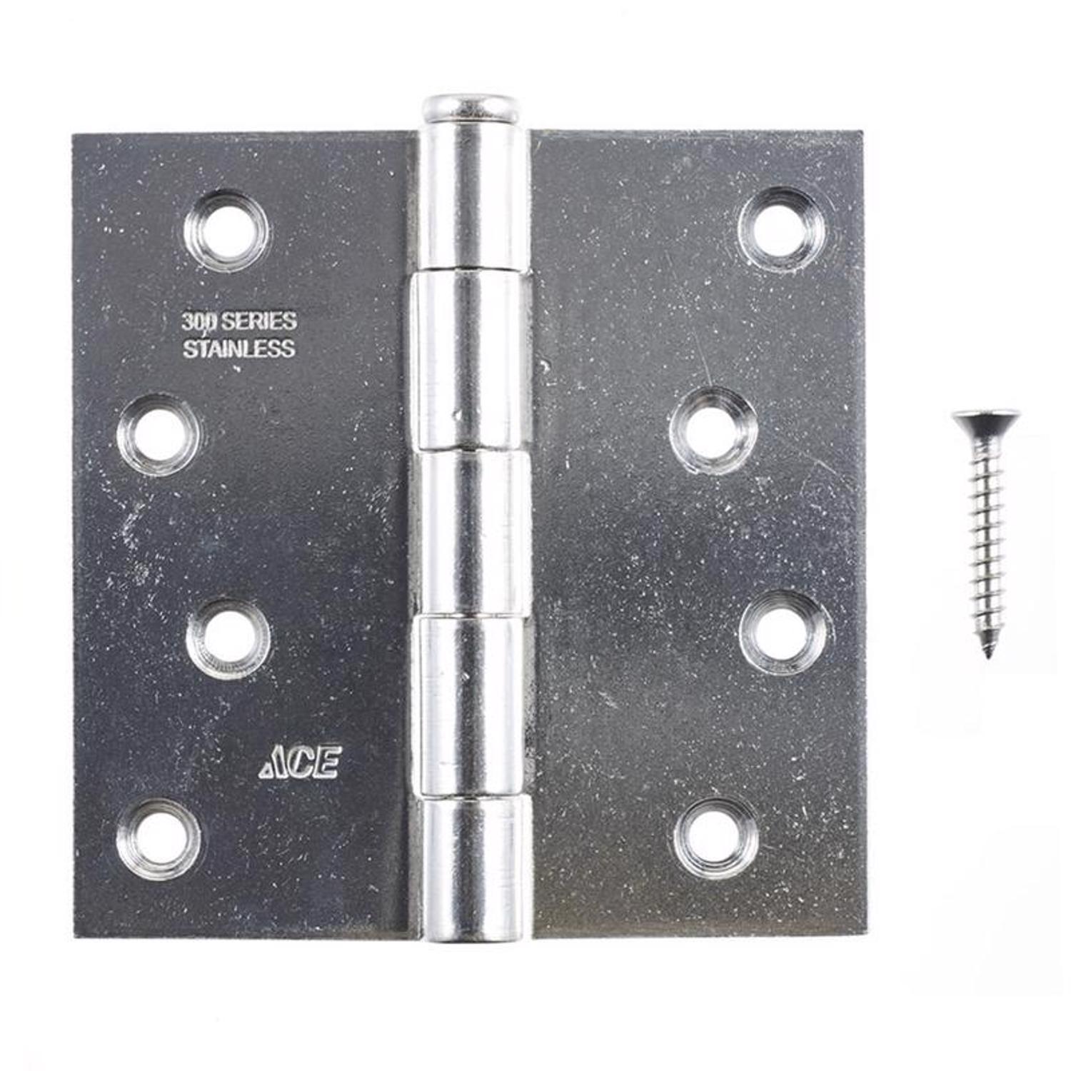 Ace 4 in. L Stainless Steel Door Hinge 1 pk