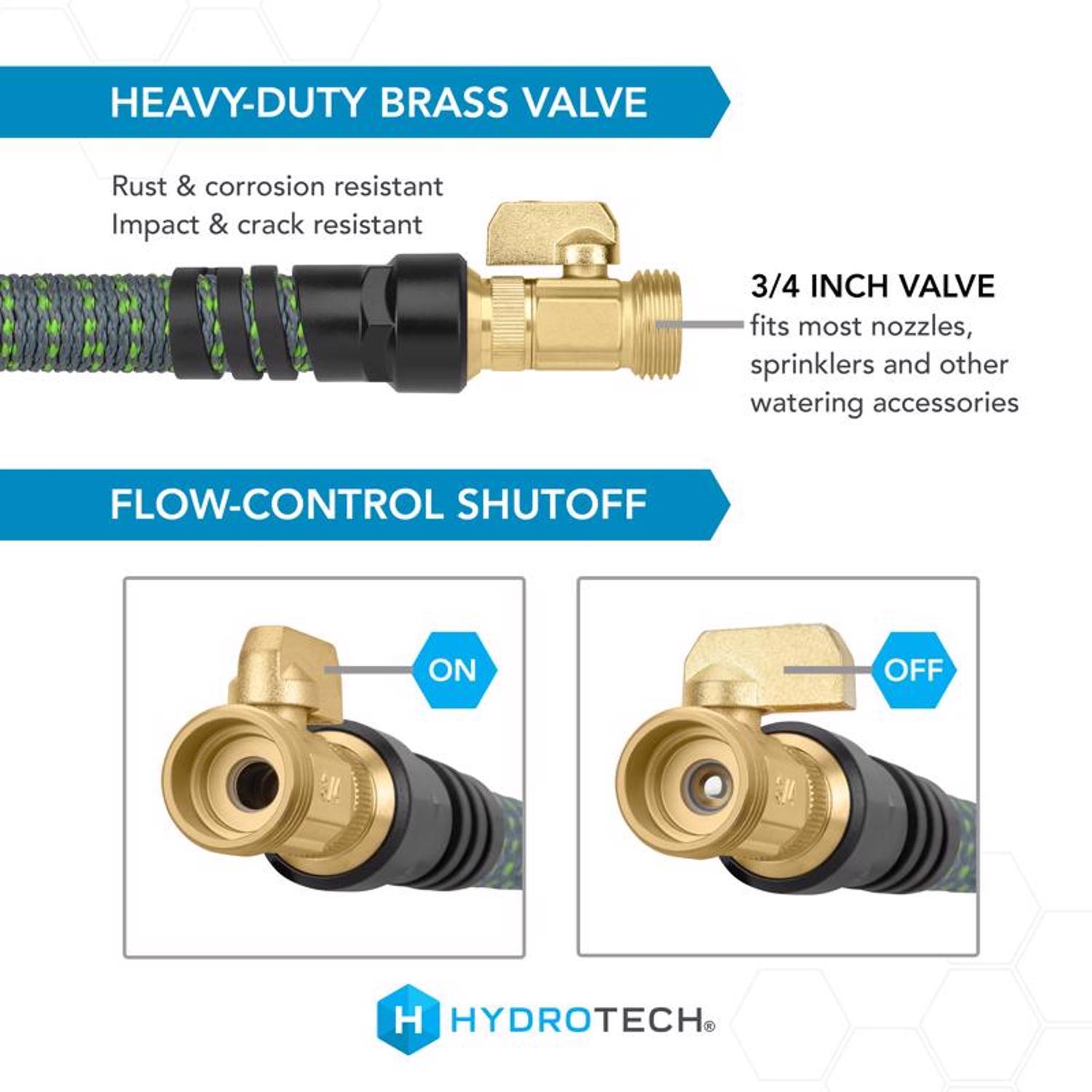 Hydrotech 5/8 in. D X 50 ft. L Medium Duty Professional Grade Expandable Lightweight Garden Hose