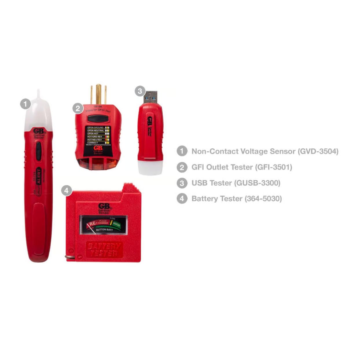 Gardner Bender Electrical Tester Kit 4 Pack