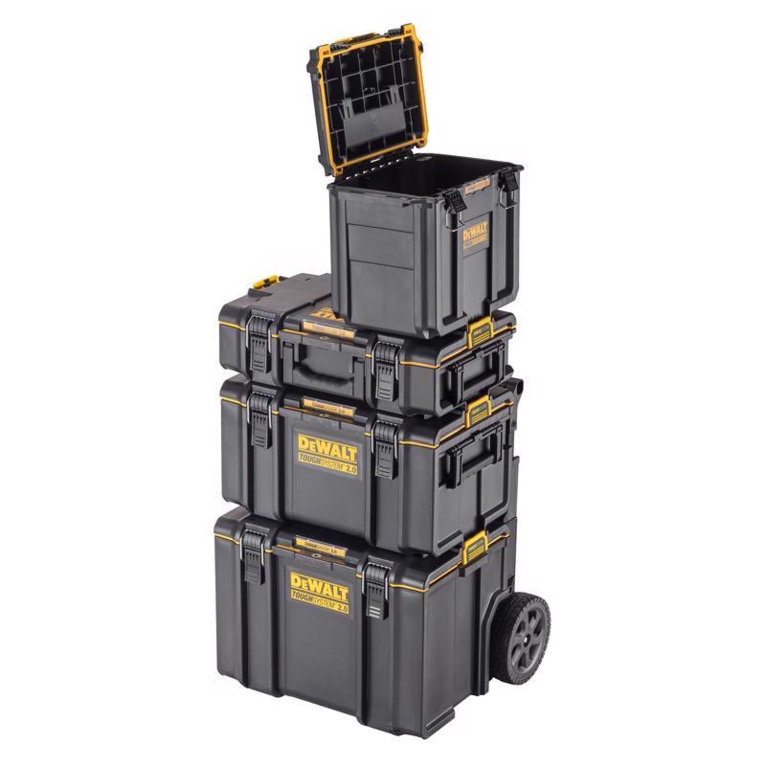 DeWalt ToughSystem 2.0 15.3 in. Deep Half Tool Box Black/Yellow