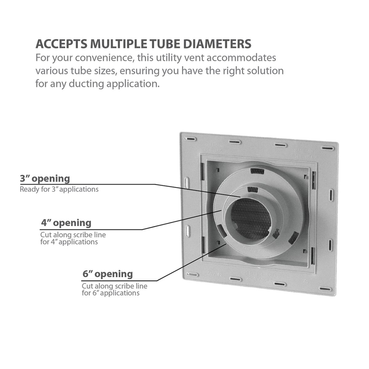 Pontiac Trail Hooded Multiversal I/E Vent 4 in. &6 in.