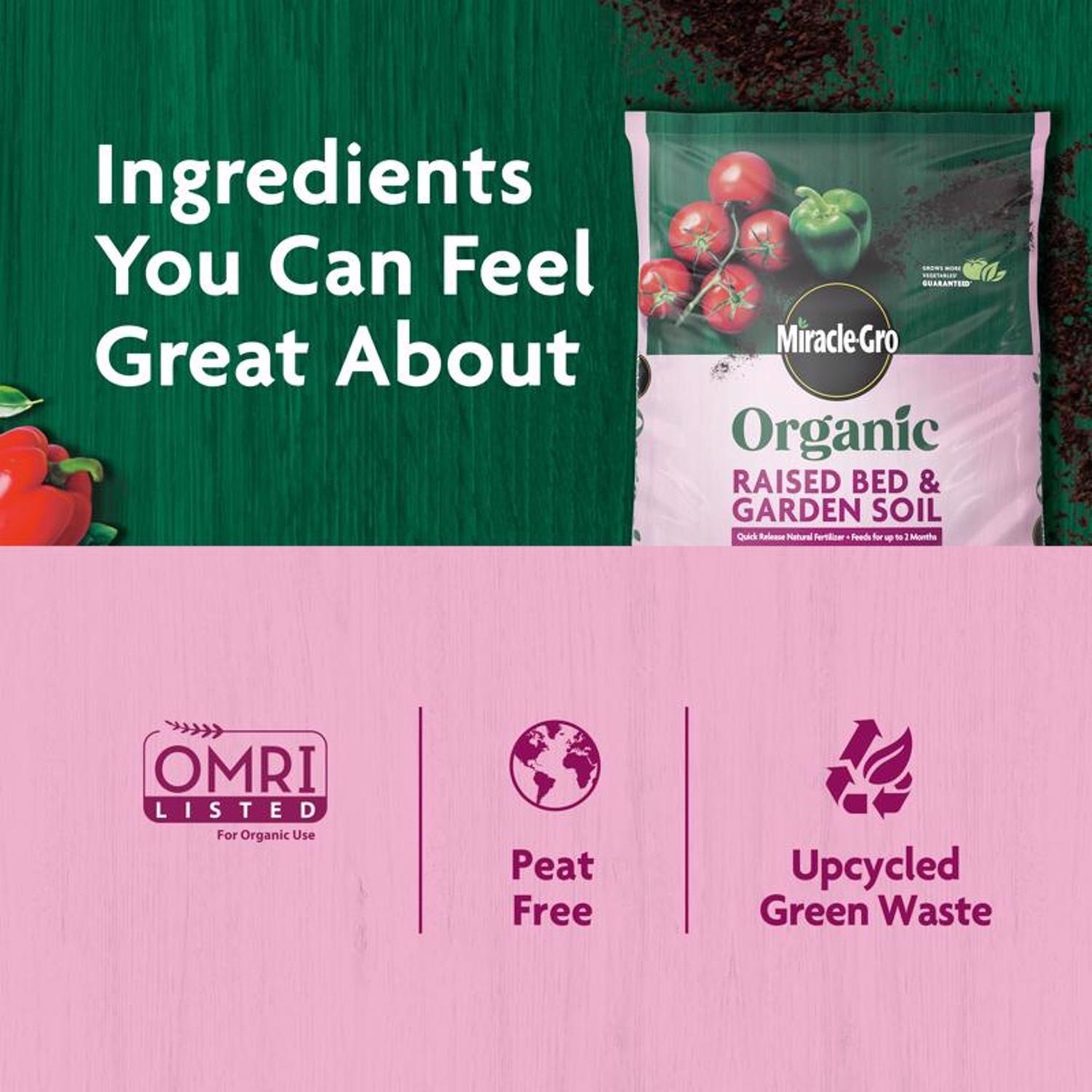 Miracle-Gro Organic Organic All Purpose Raised Bed Soil 1.5 cu ft