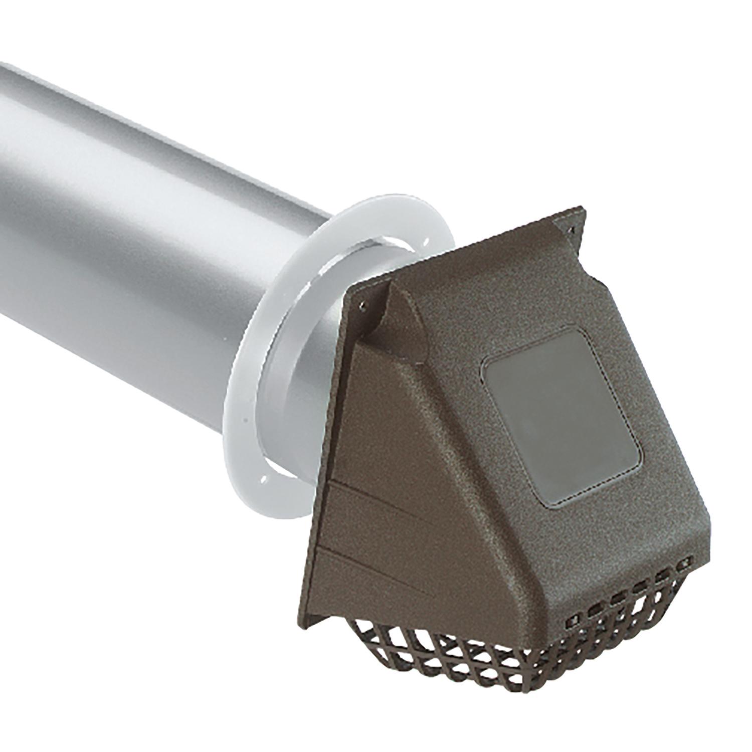 Ace 4 in. W X 6 in. L Brown Plastic Dryer Vent Hood