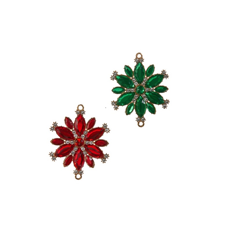 Raz Imports 3.25 in. JEWELED SNOWFLAKE ORNAMENT