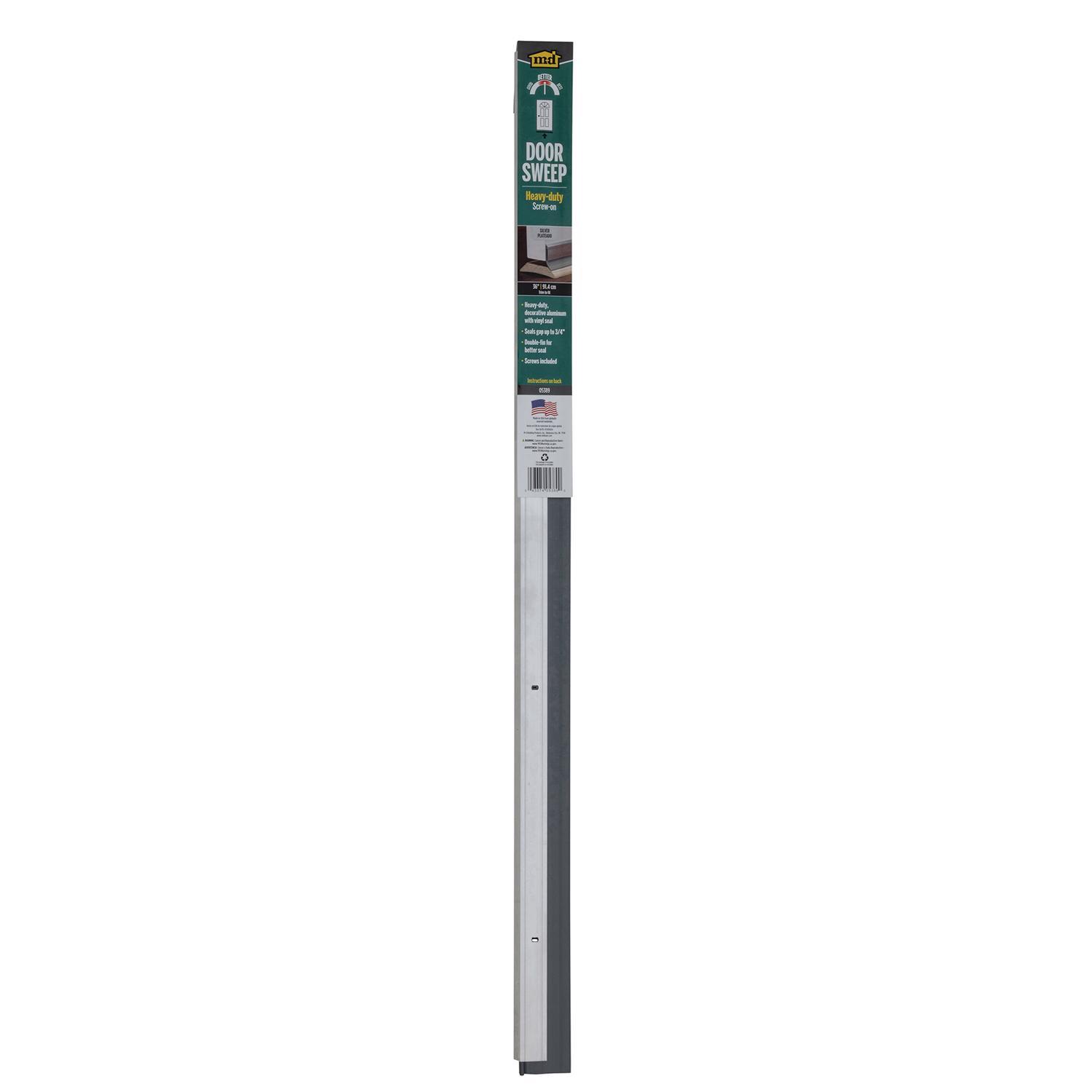 M-D Silver Aluminum Sweep For Garage Doors 36 in. L X 2 in.