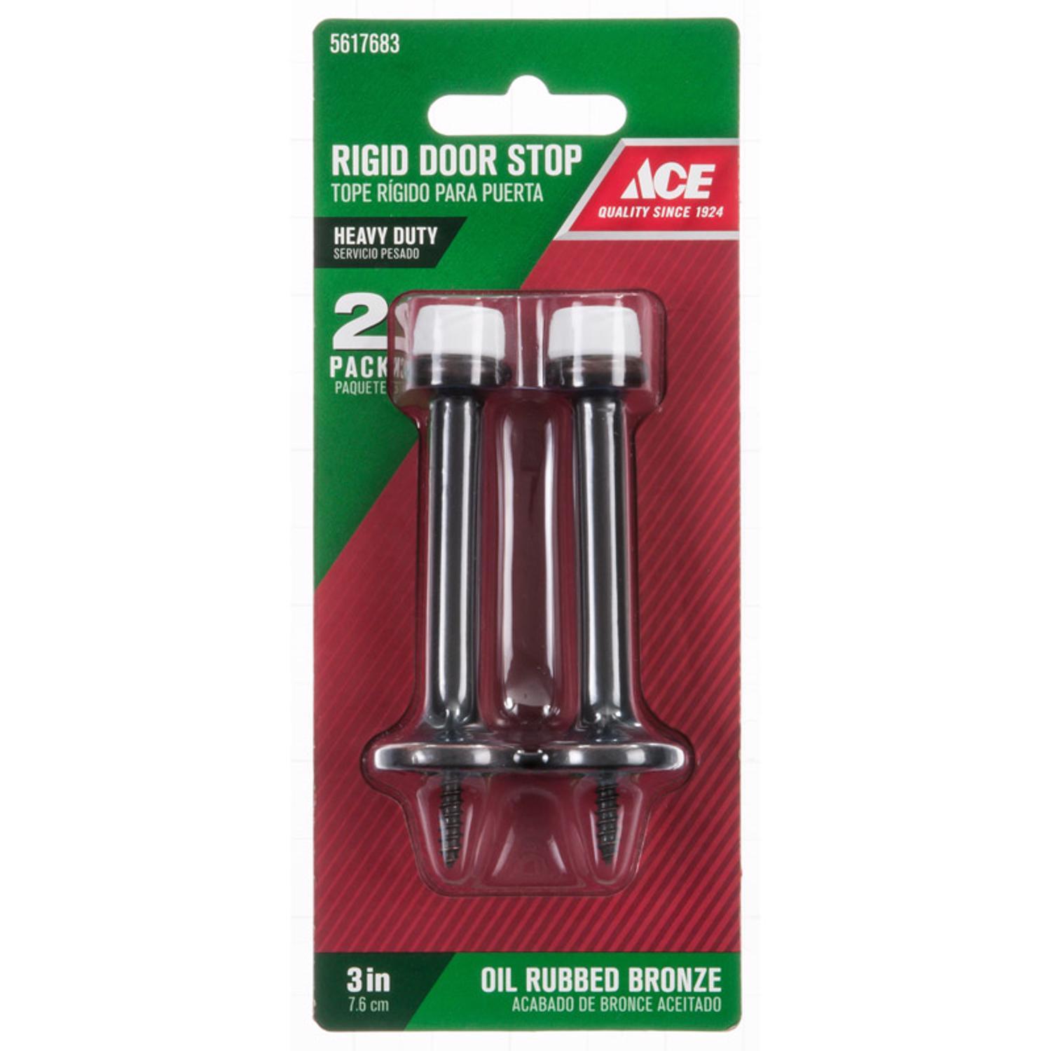 Ace Metal Oil Rubbed Bronze Bronze Rigid Door Stop Mounts to door and wall 1/8 in.