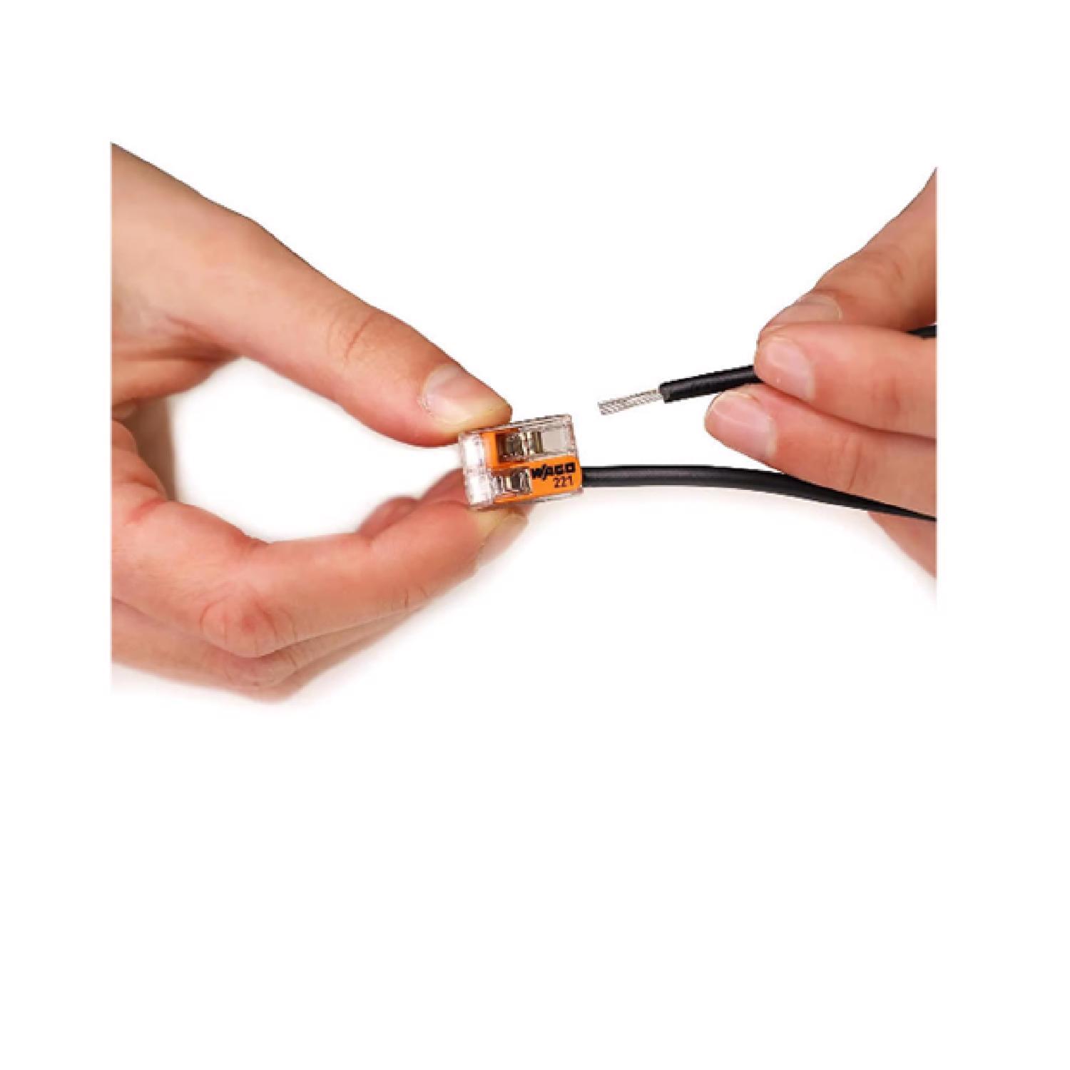 WAGO 2 Port Lever Wire Connector 10 pk