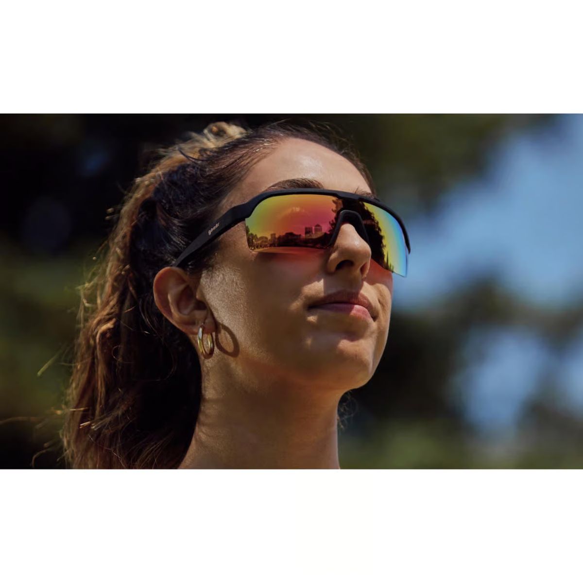 goodr Bolt G - Do It For The Victory Dance Sunglasses Unisex Black Frame Orange Lens Polarized