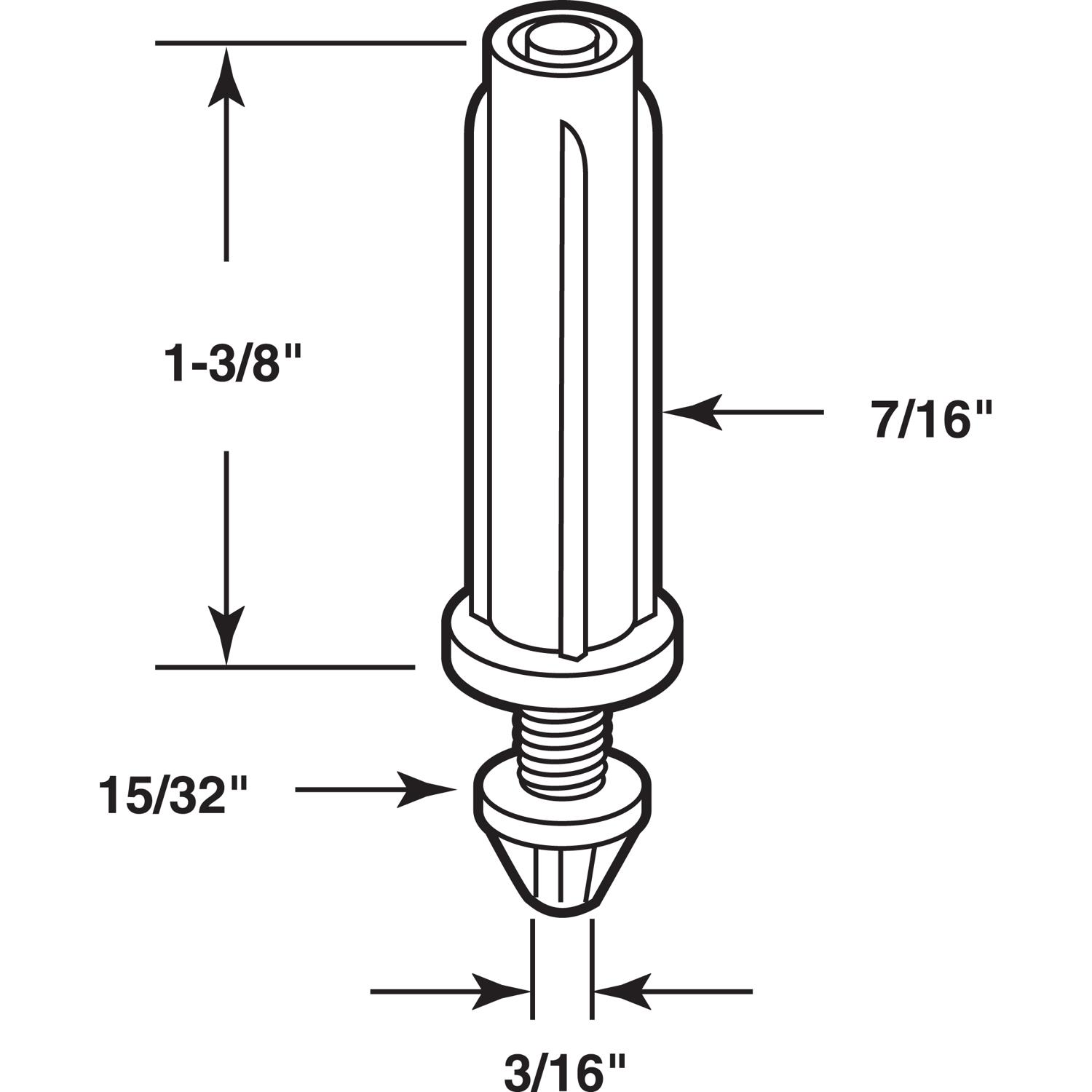Prime-Line Matte White Steel Bi-Fold Closet Door Pivot 2 pc