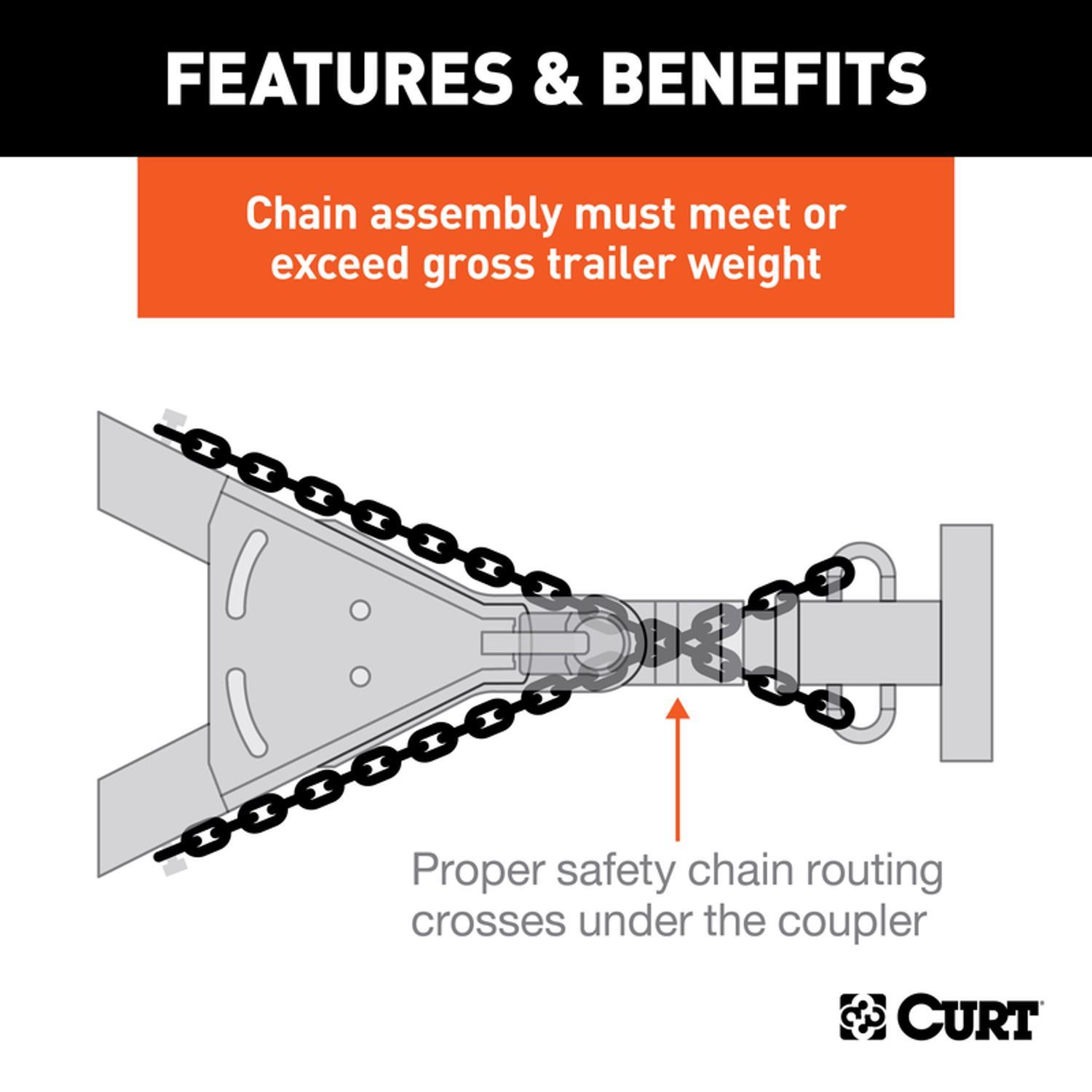 CURT 5000 lb. cap. Safety Chain
