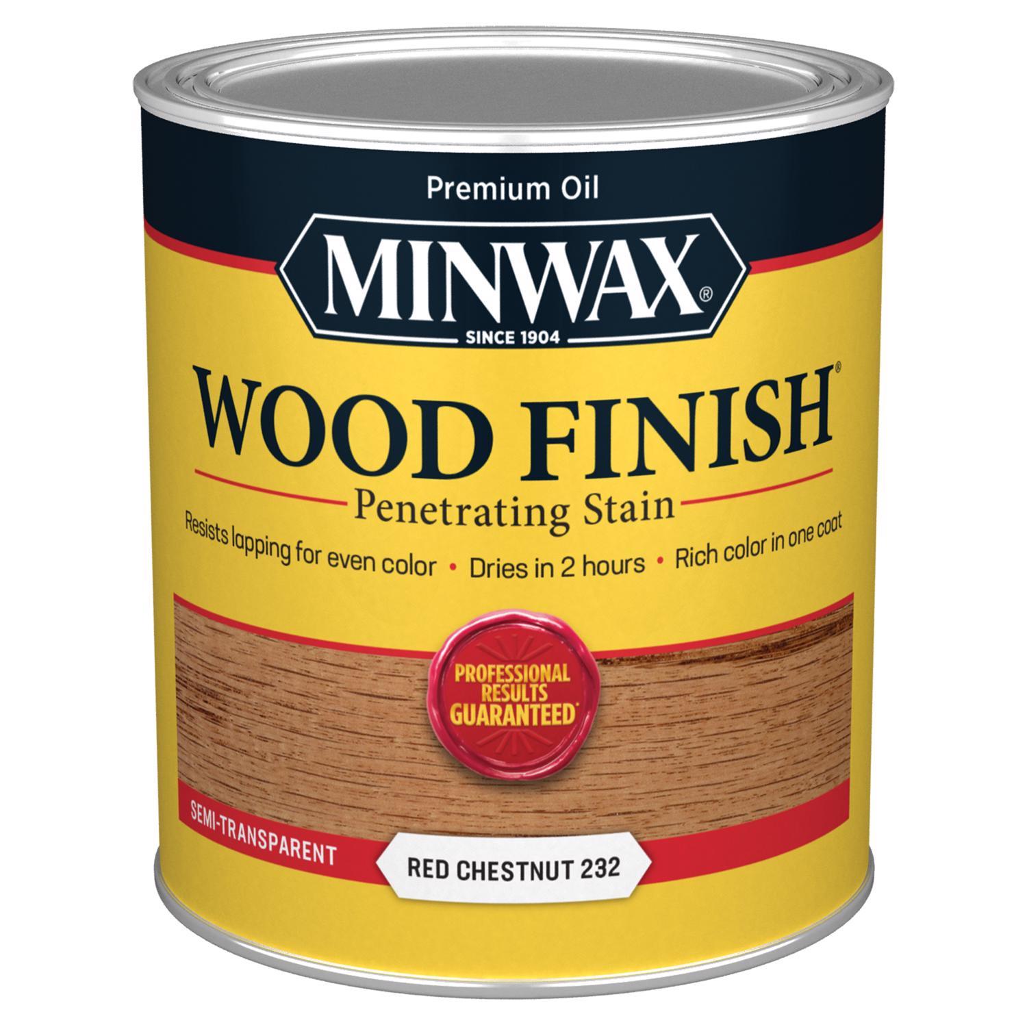 Minwax Wood Finish Semi-Transparent Red Chestnut Oil-Based Penetrating Wood Stain 1 qt