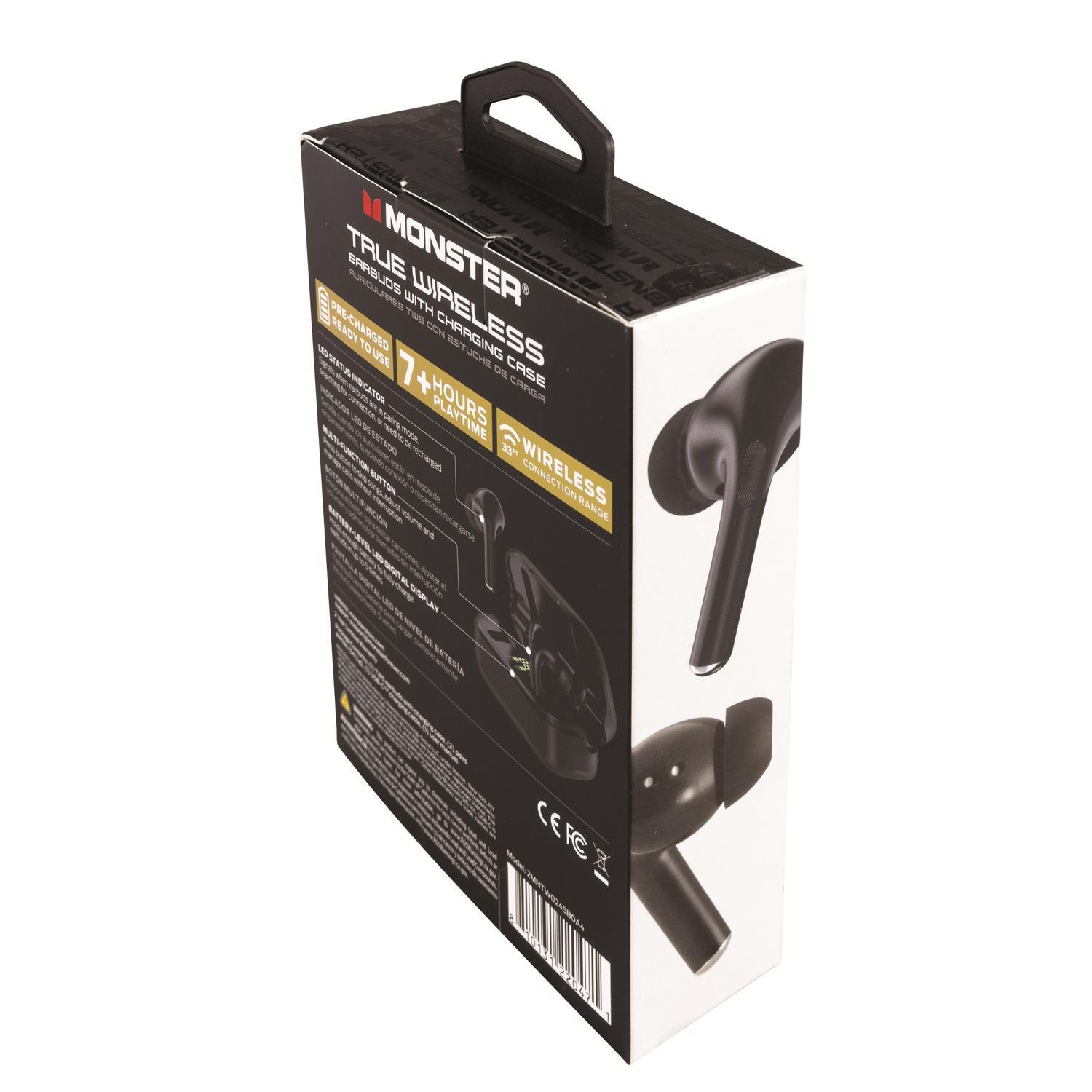 Monster Wireless Bluetooth Earbuds w/Charging Case 1 pk