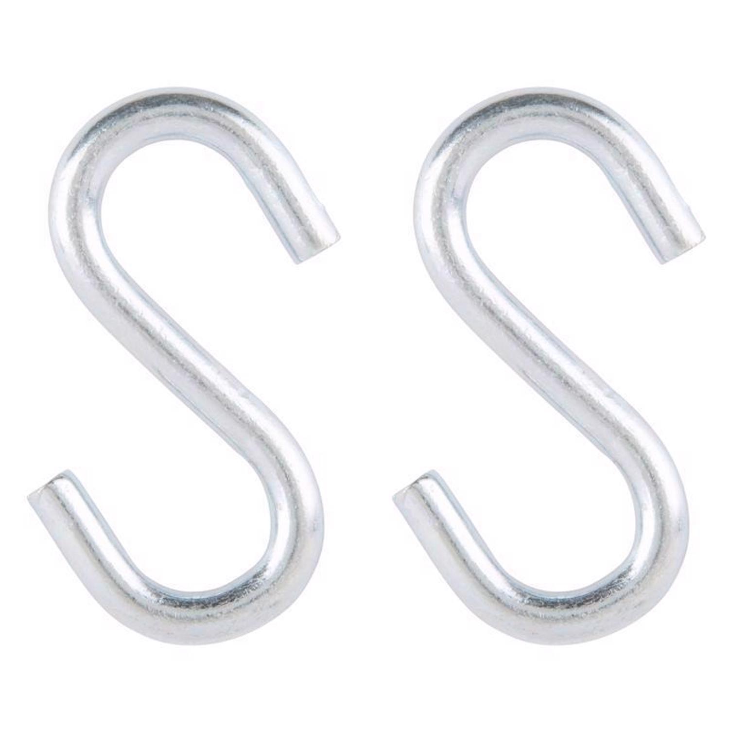 Ace Medium Zinc-Plated Silver Steel 3 in. L S-Hook 230 lb 2 pk