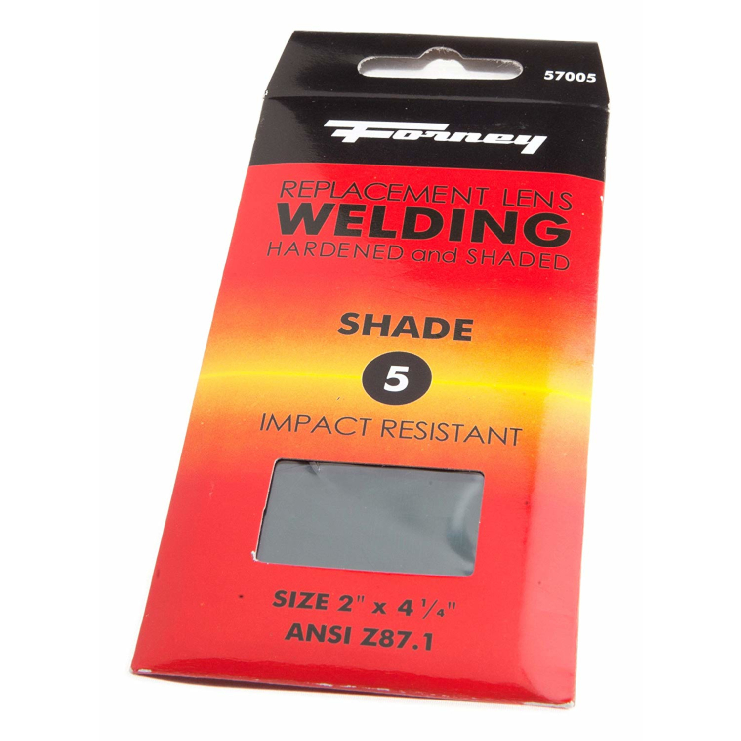 Forney 2 in. H X 4.3 in. W Hardened Glass Welding Helmet Lens 5 Black 1 pc