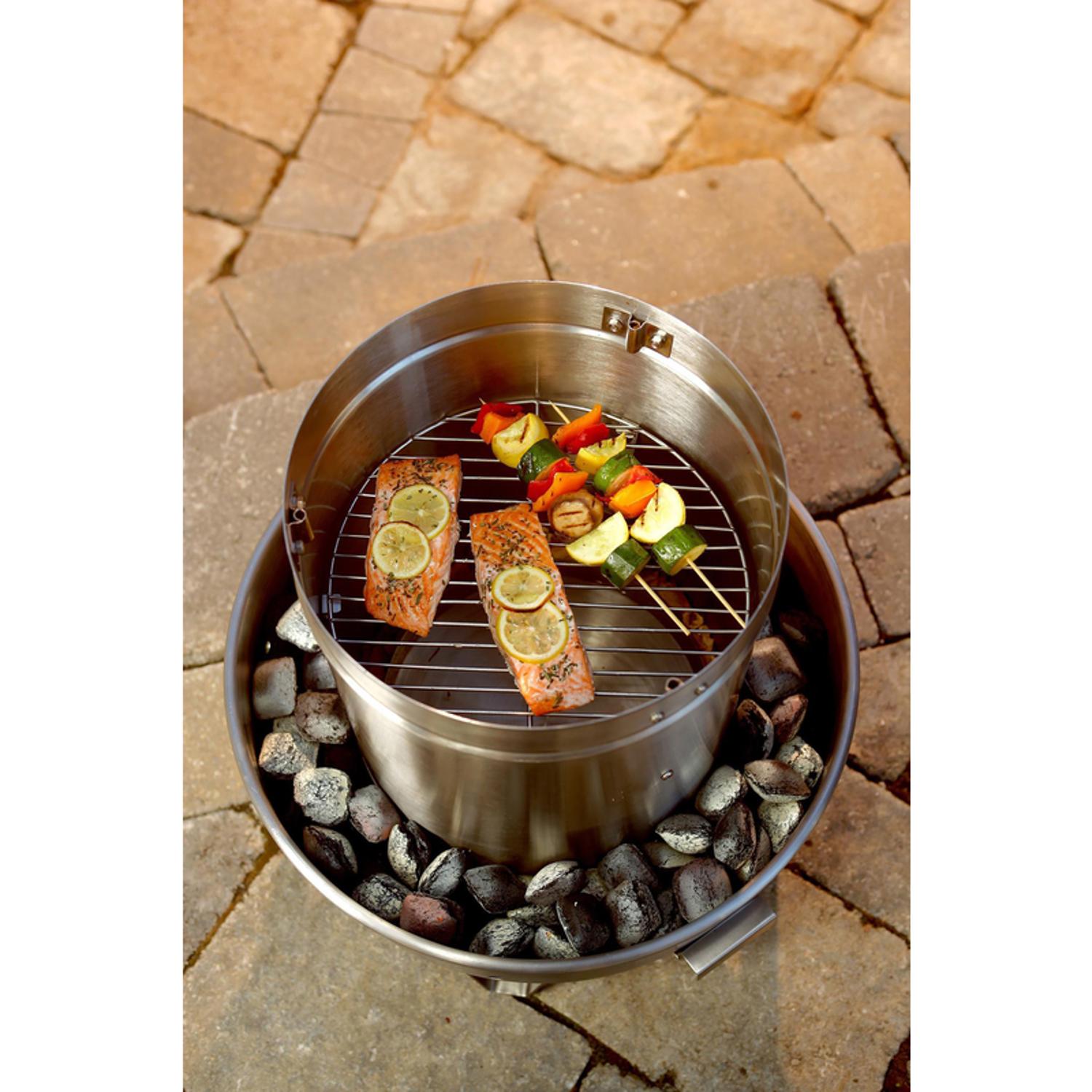 Orion Cooker Original Wood Chips Vertical Outdoor Convection Cooker Silver