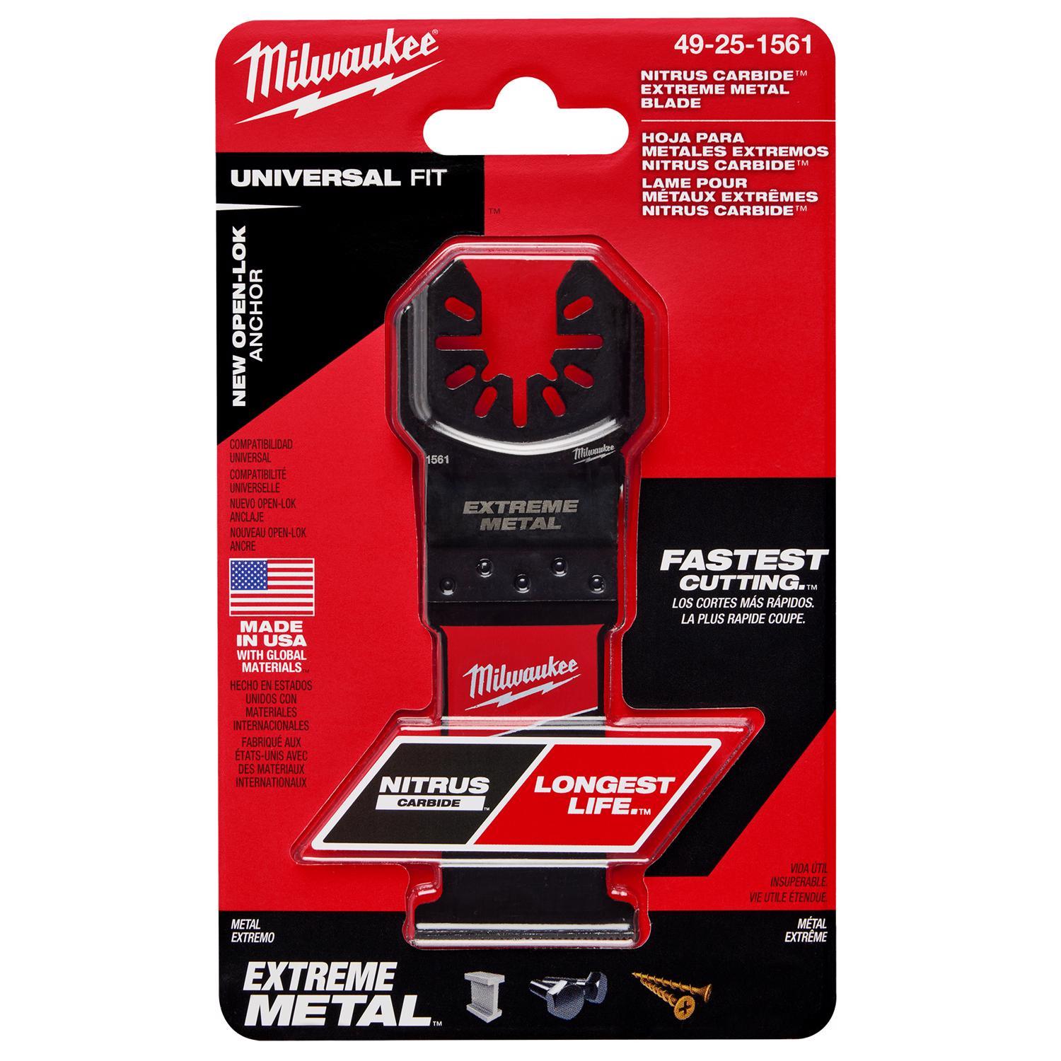 Milwaukee Nitrus Carbide 1-3/8 in. W Carbide Open-Lok Oscillating Blade Multi-Material 1 pk